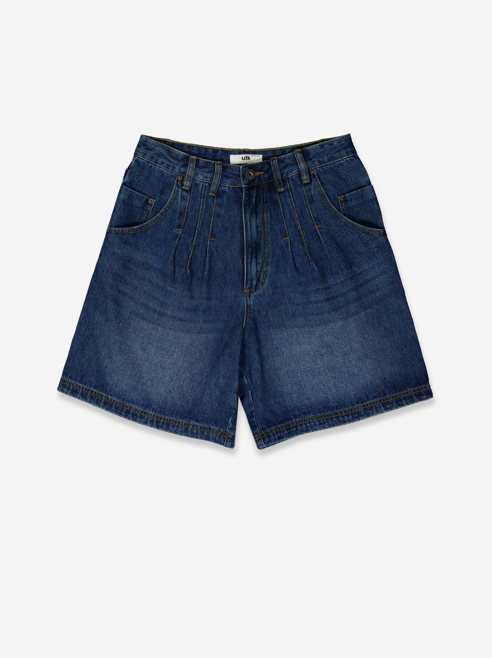 Bermudas denim con pinzas frontales - Mina - Image 2