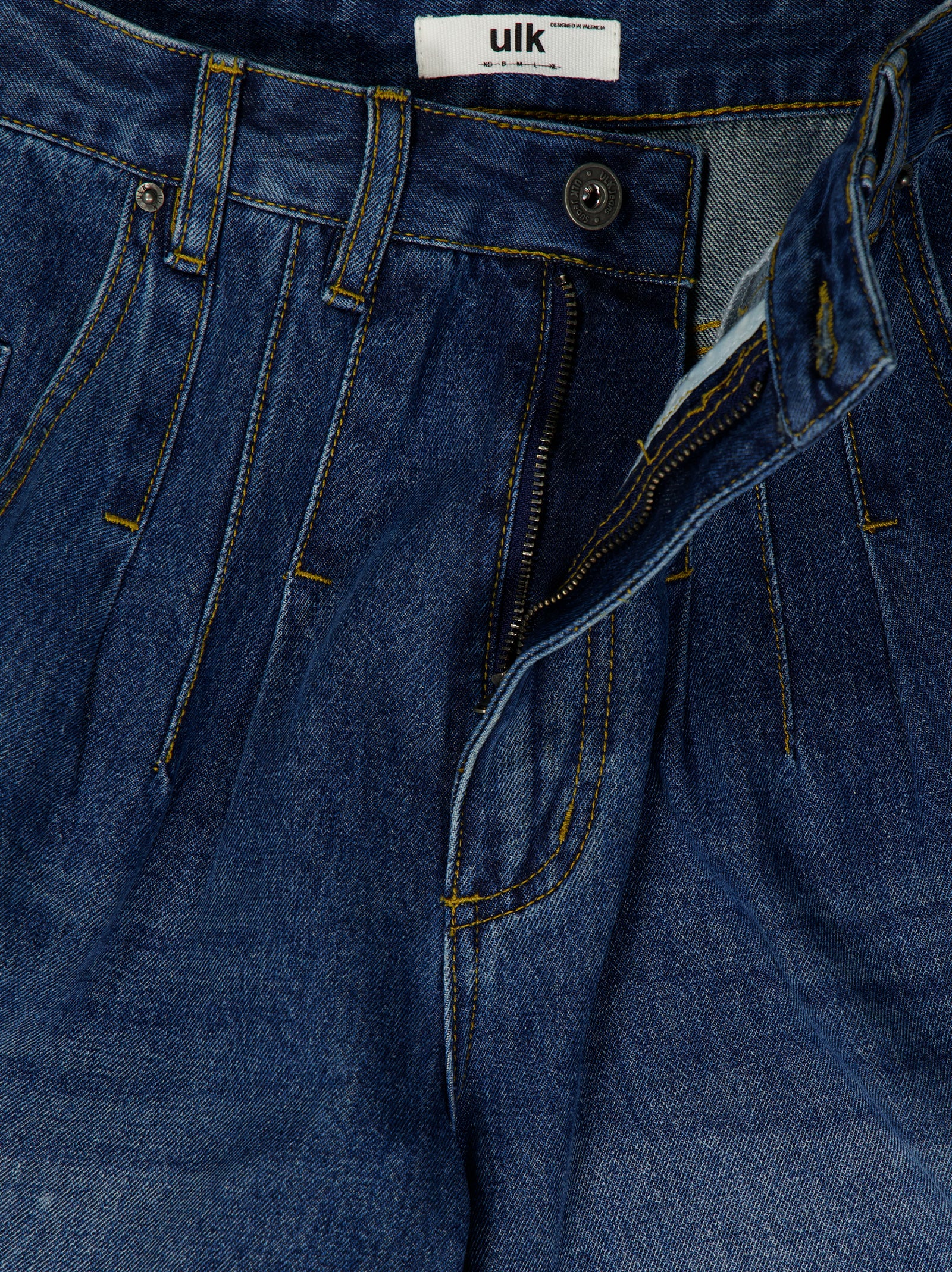 Bermudas denim con pinzas frontales - Mina - Image 3