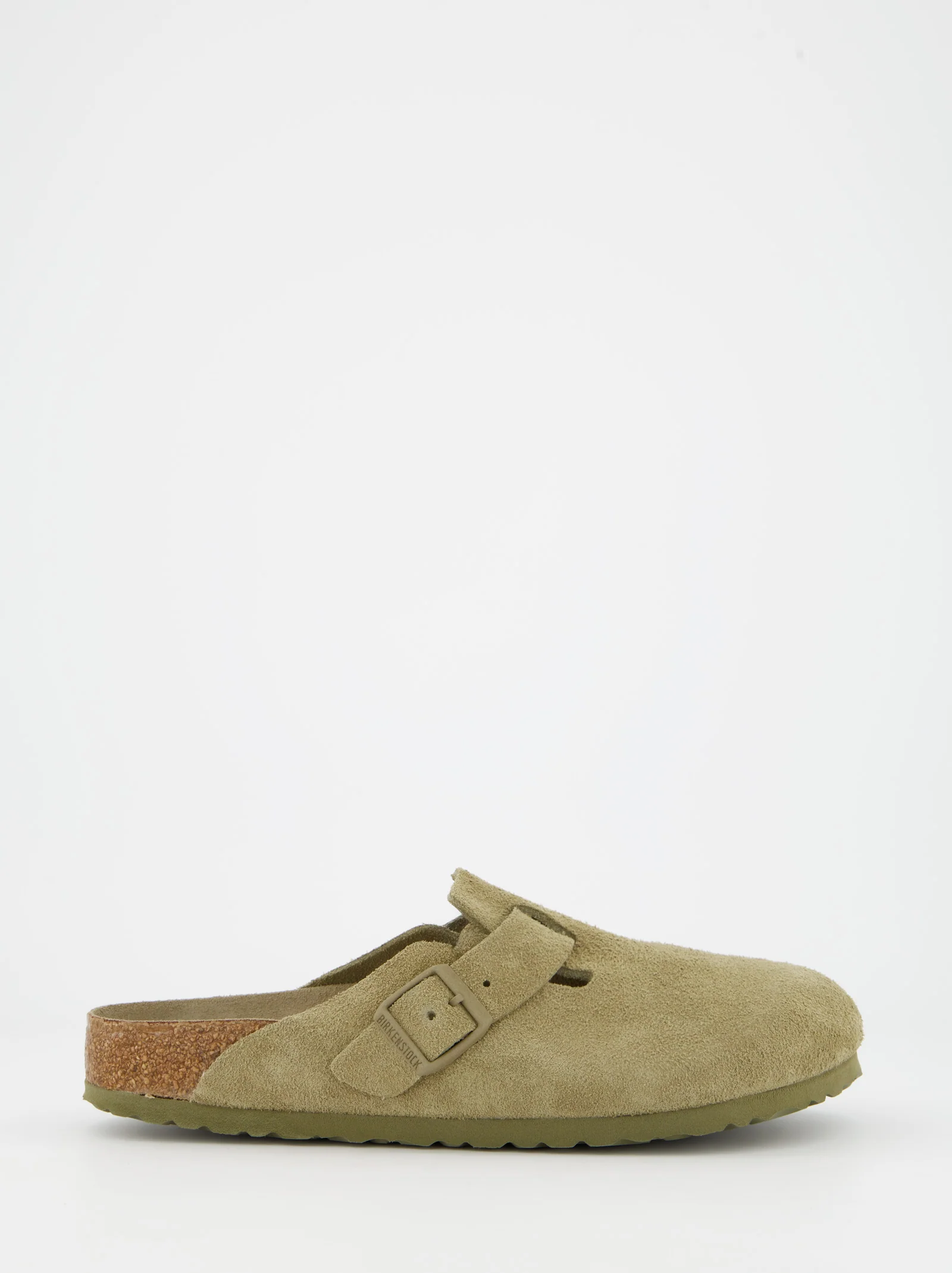 Zuecos bio de ante Birkenstock Boston con suela blanda