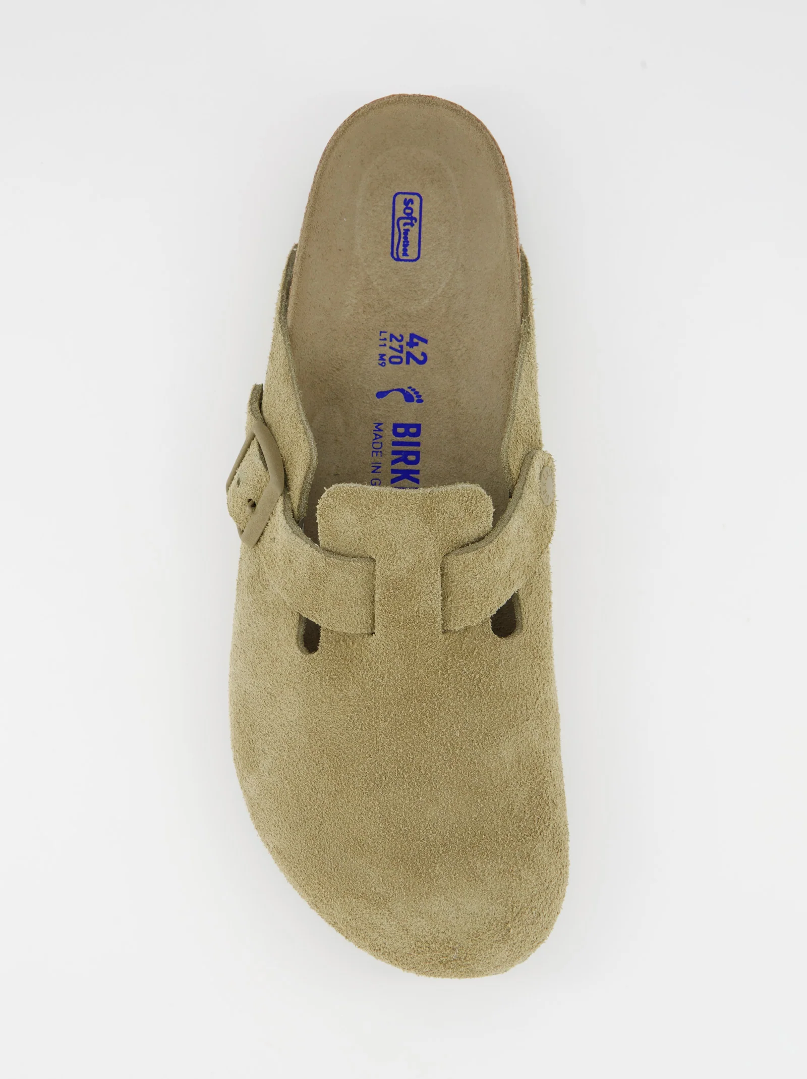 Zuecos bio de ante Birkenstock Boston con suela blanda - Image 2