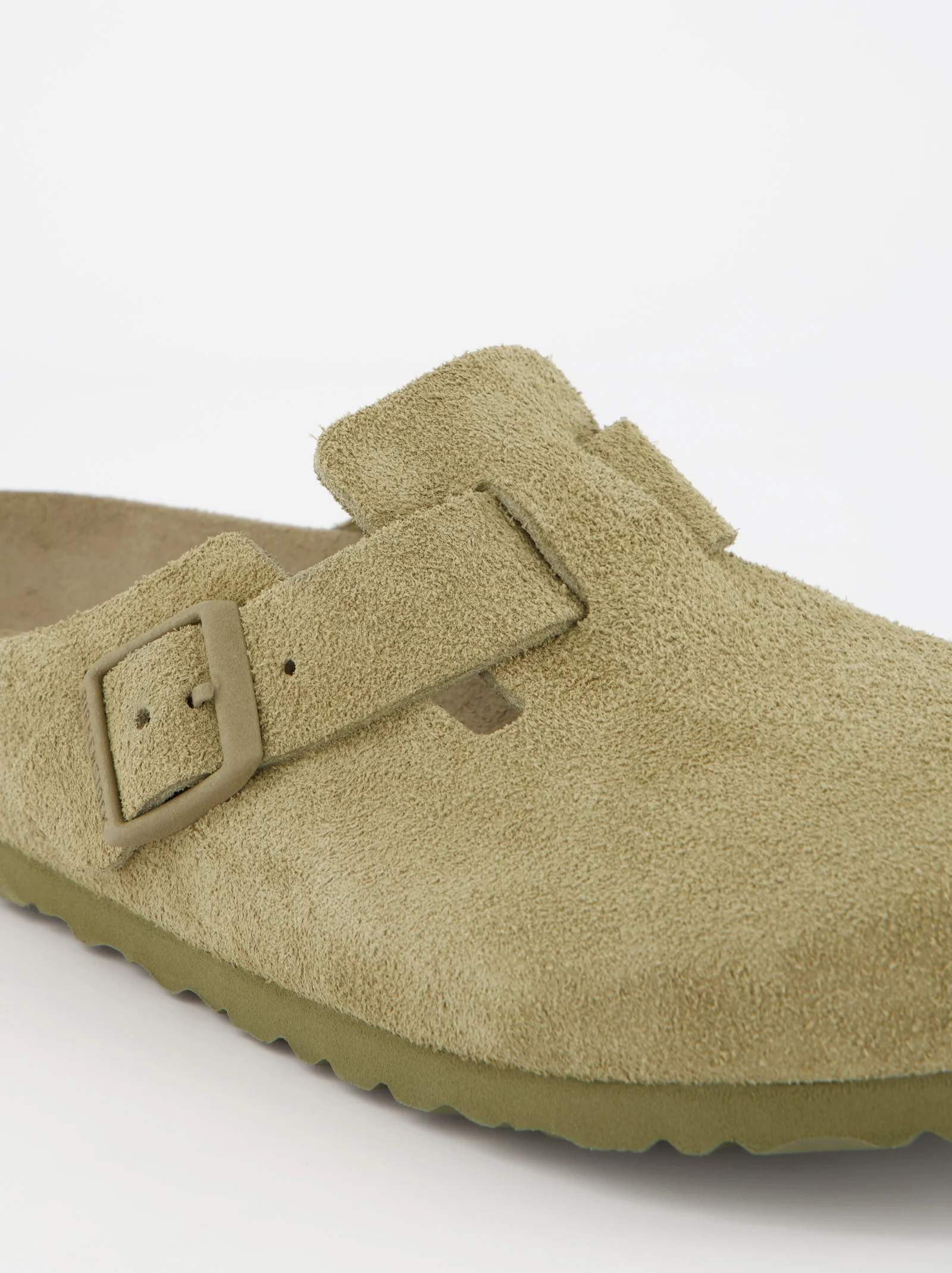 Zuecos bio de ante Birkenstock Boston con suela blanda - Image 4