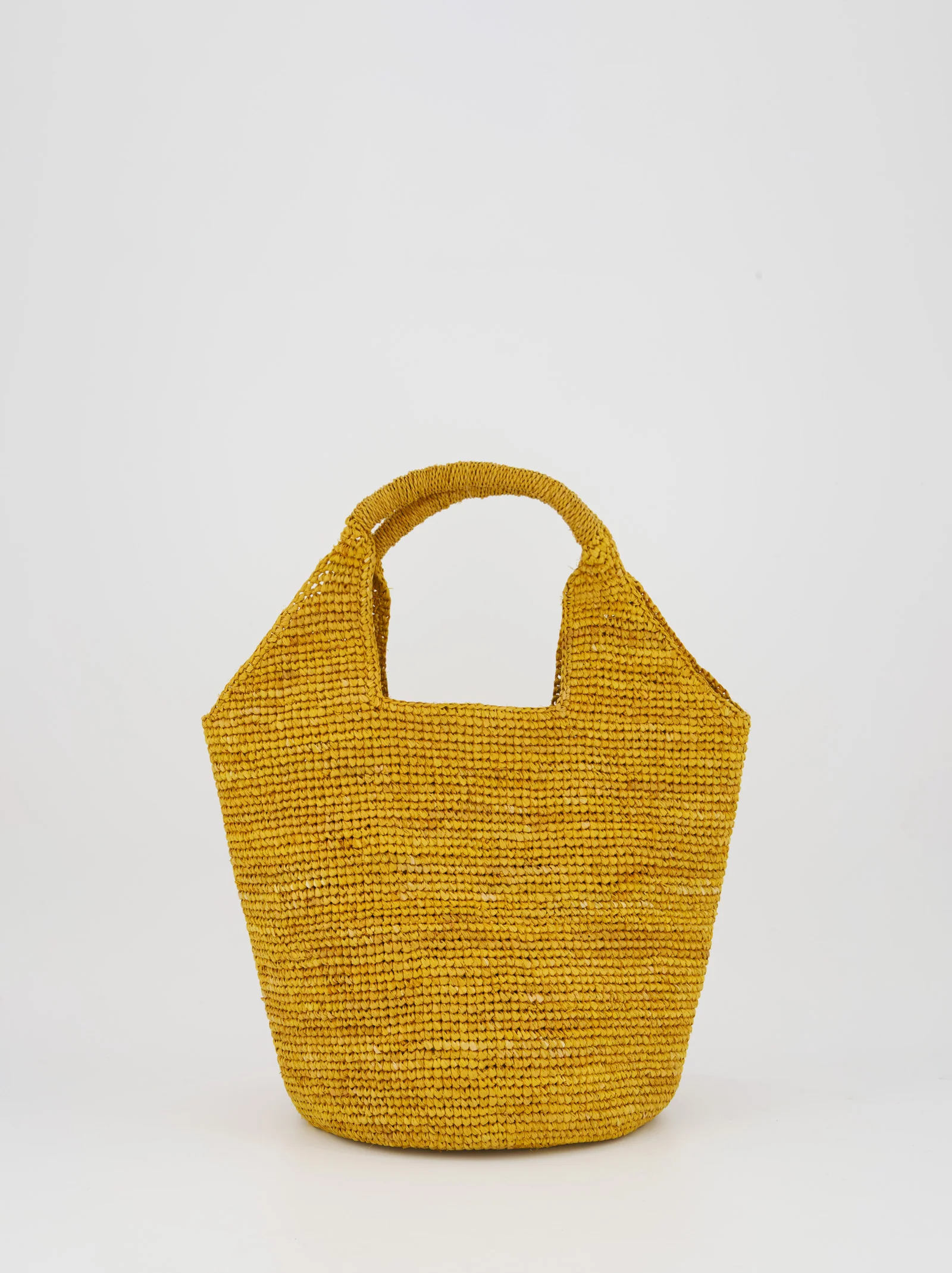 Bolso de rafia trenzada amarillo - Hanae