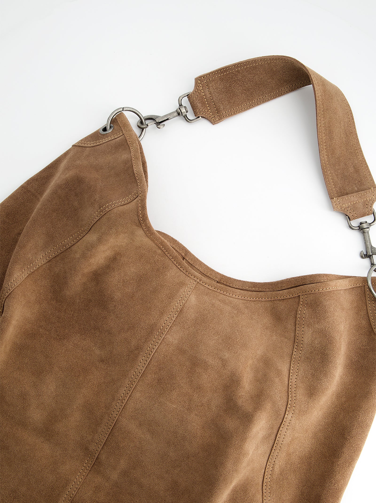 Bolso hobo en ante con mosquetones - Apris - Image 3