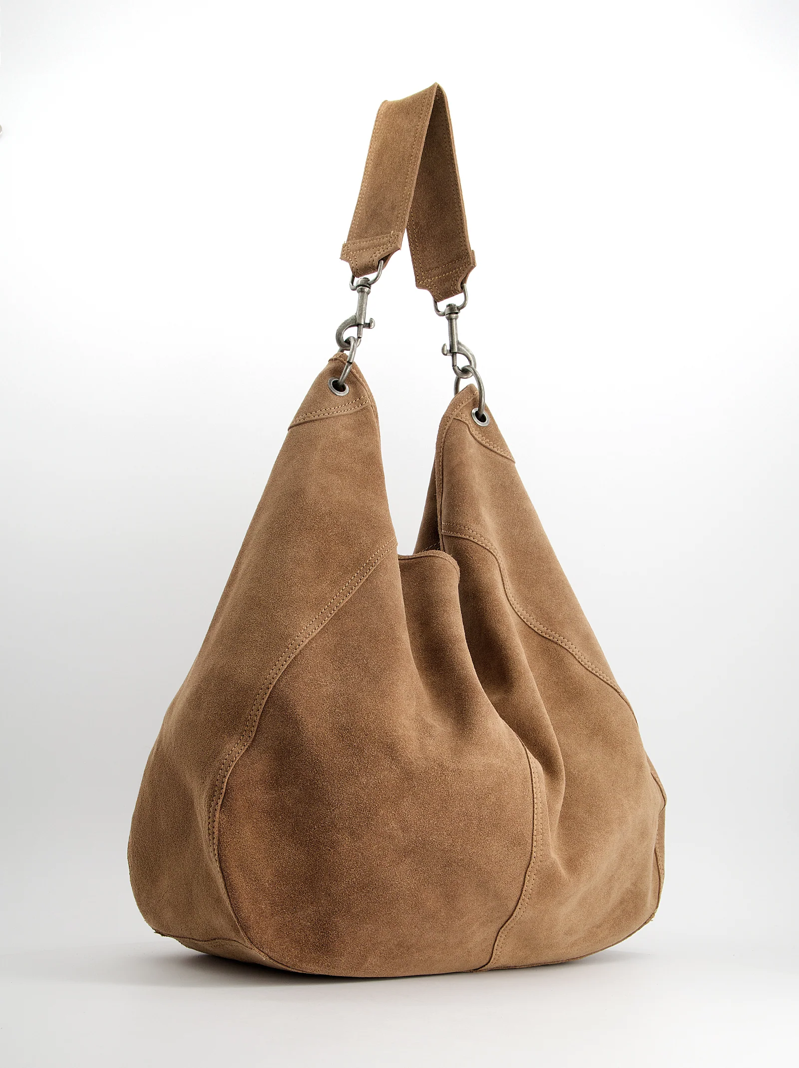 Bolso hobo en ante con mosquetones - Apris - Image 5