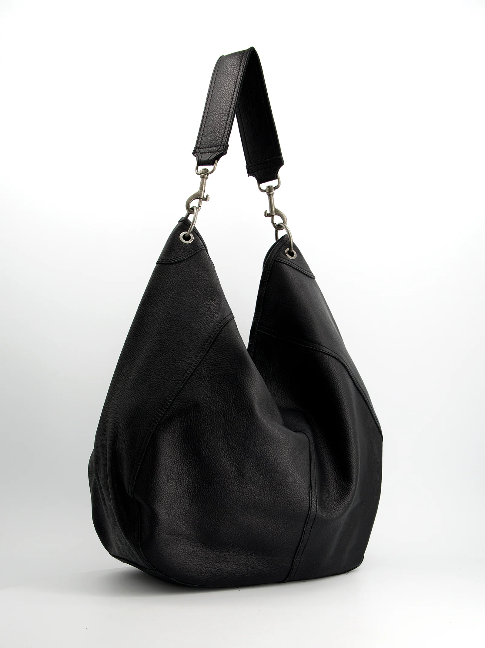 Bolso hobo en piel con mosquetones - Apris - Image 3