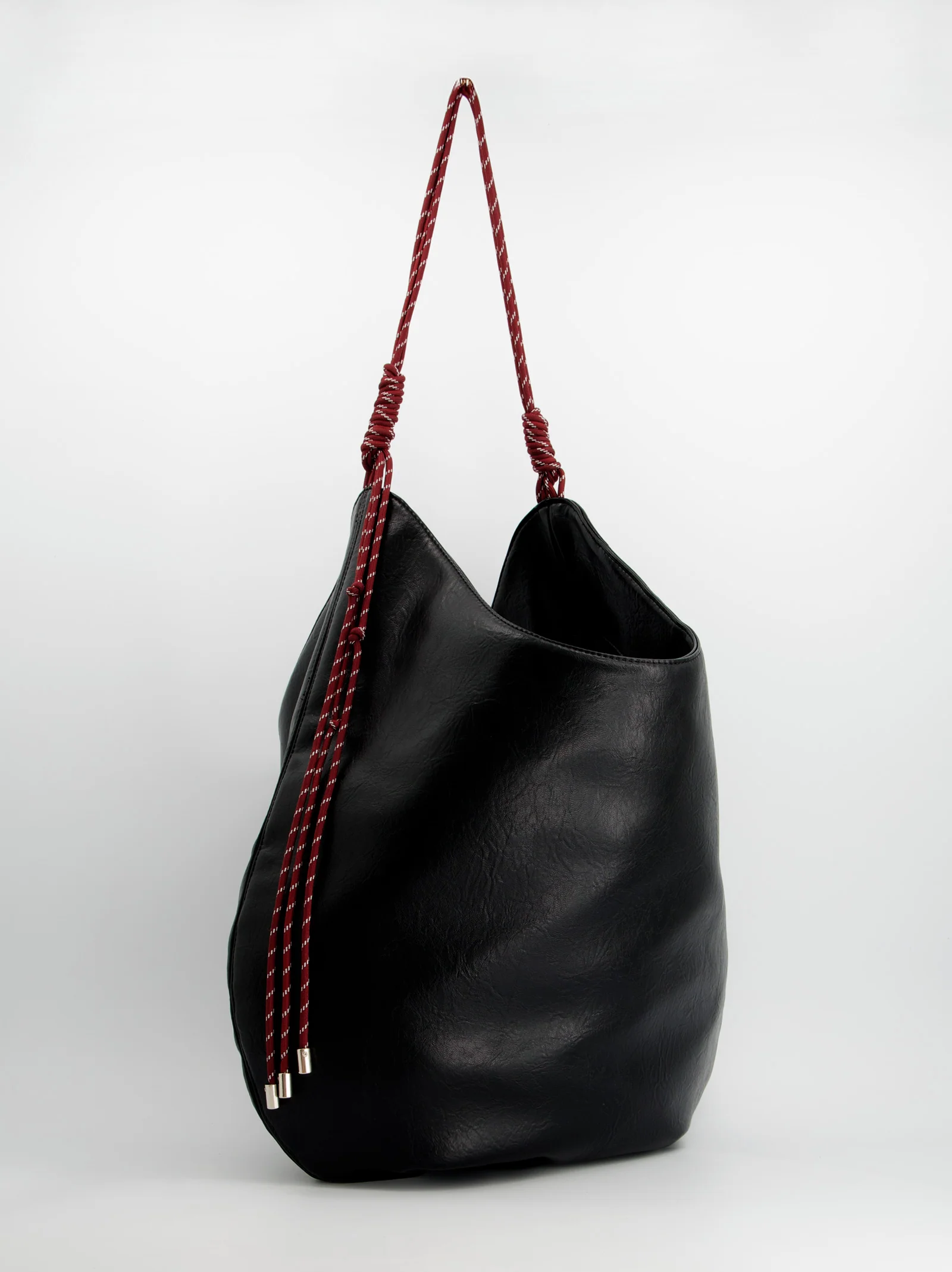 Bolso negro hobo efecto piel - ULK Oluv - Image 2