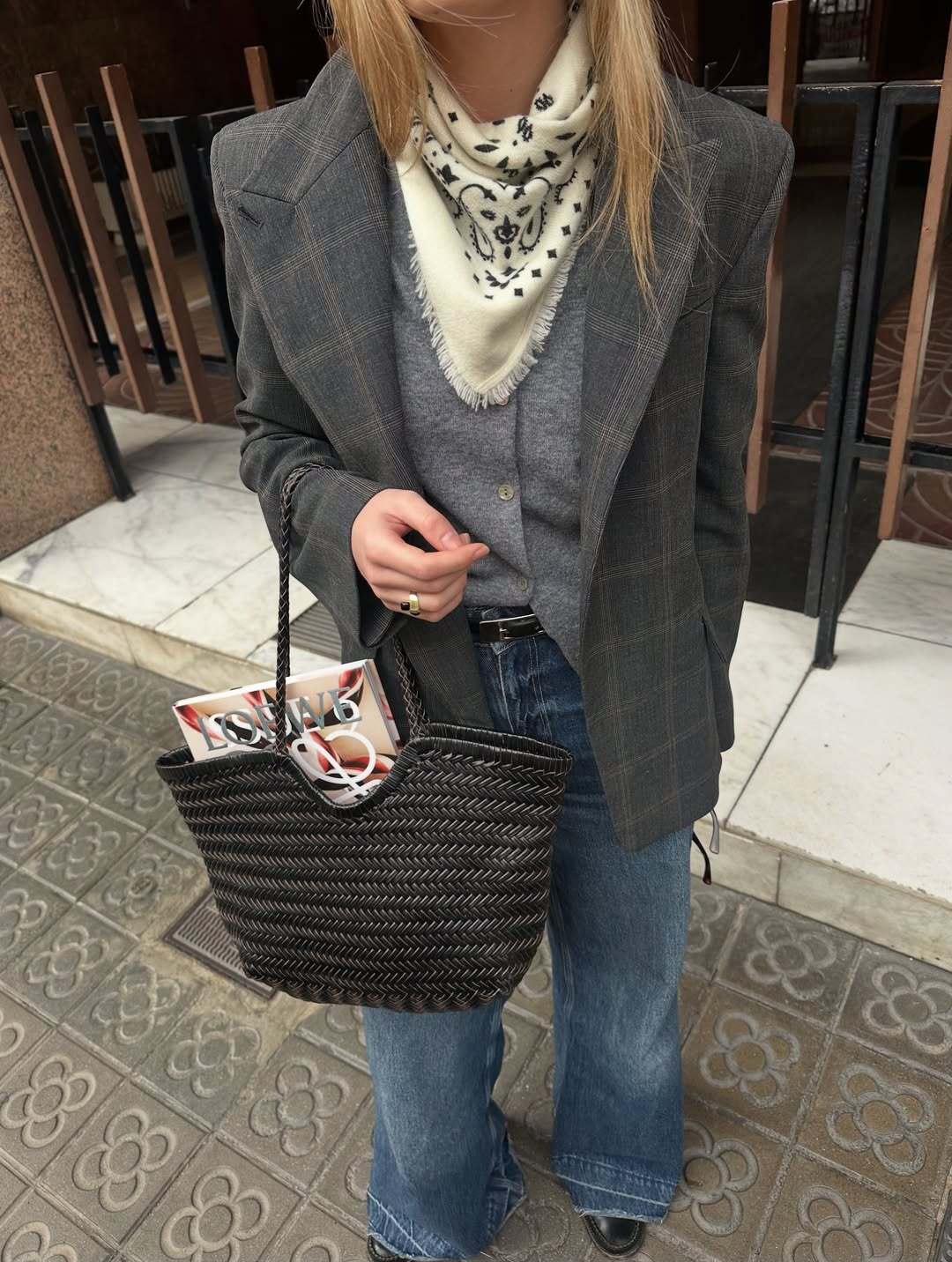 Bolso shopper de piel trenzada - Romi - Image 2