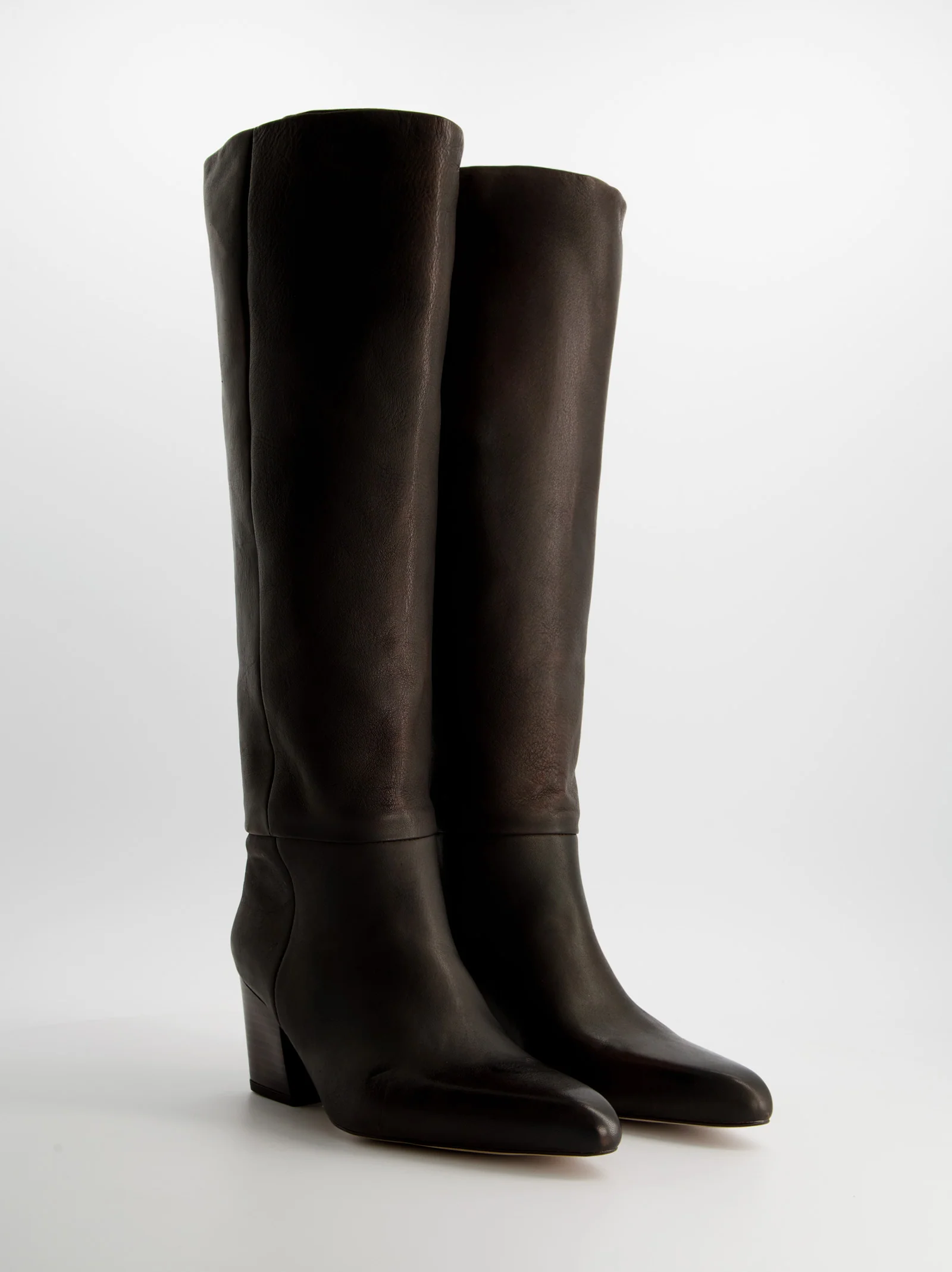 Botas altas de piel con tacón - Brera - Image 2