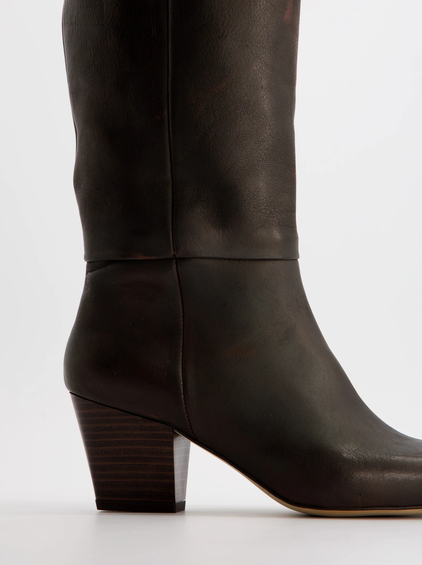 Botas altas de piel con tacón - Brera - Image 4
