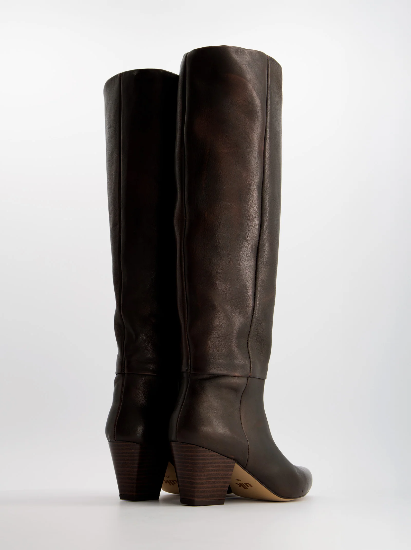 Botas altas de piel con tacón - Brera - Image 5