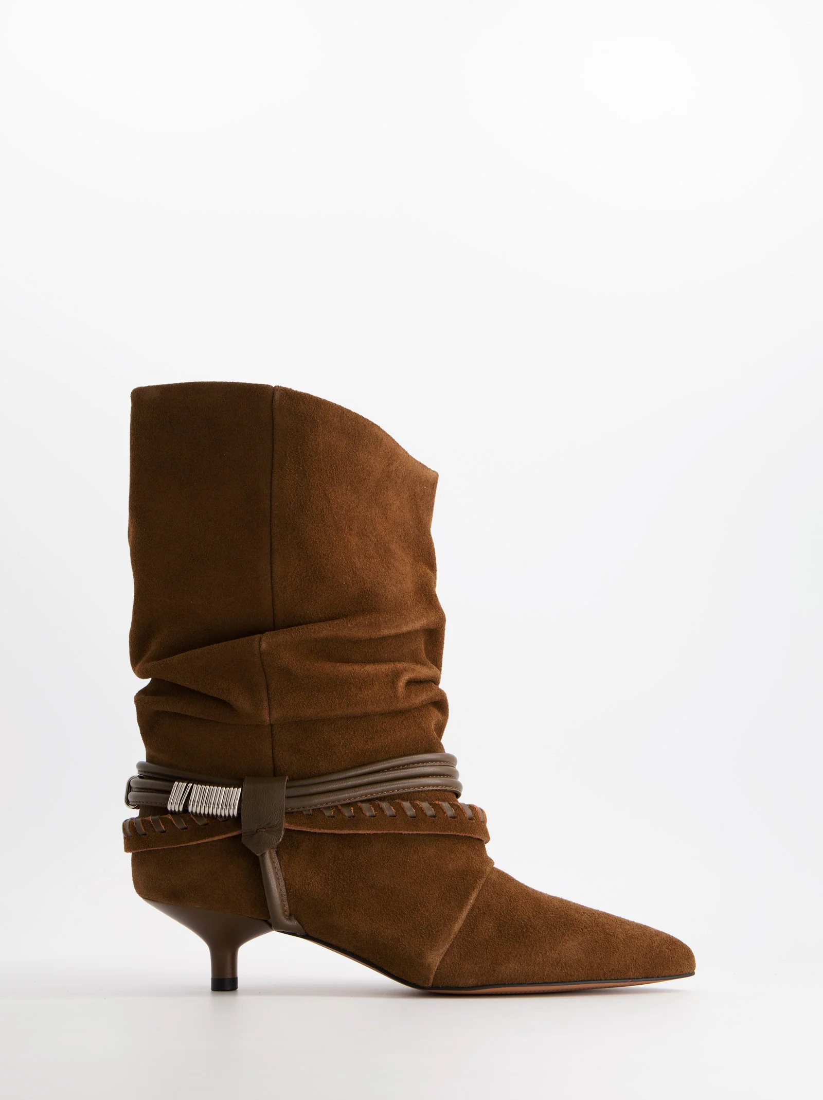 Botines de ante con tacón kitten - ULK Irving
