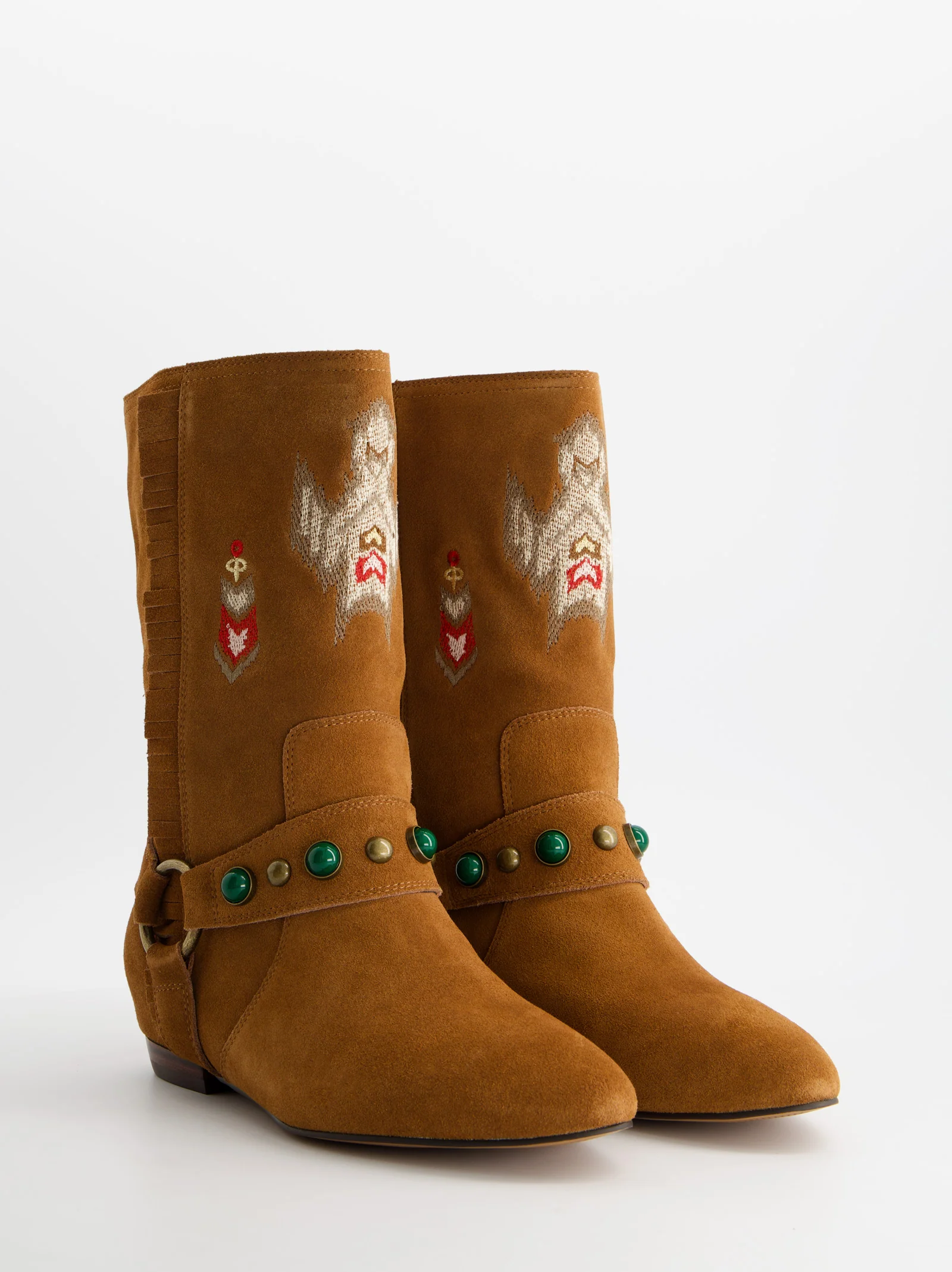 Botines planos de serraje estilo boho - ULK Doha - Image 2
