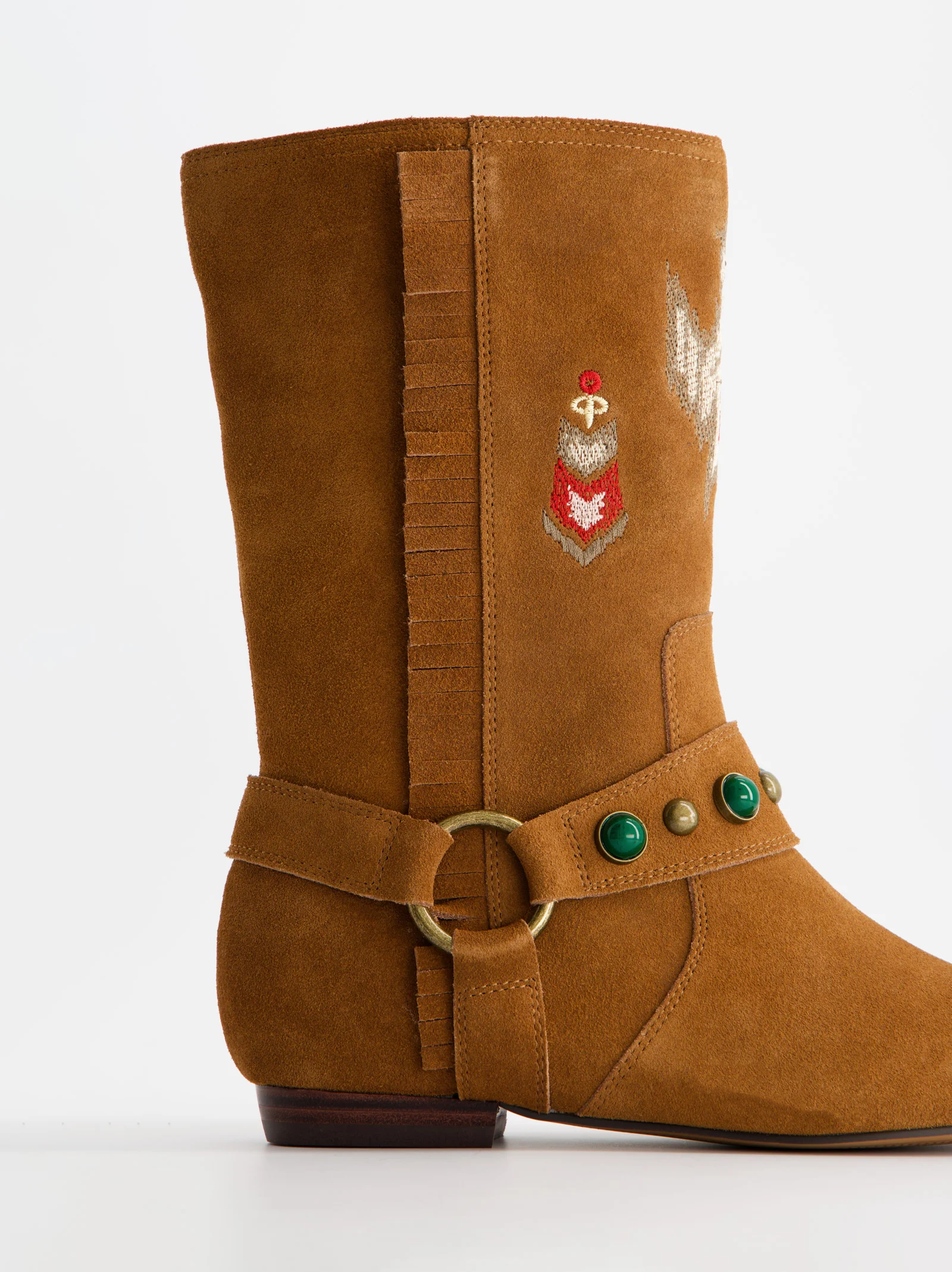 Botines planos de serraje estilo boho - ULK Doha - Image 3