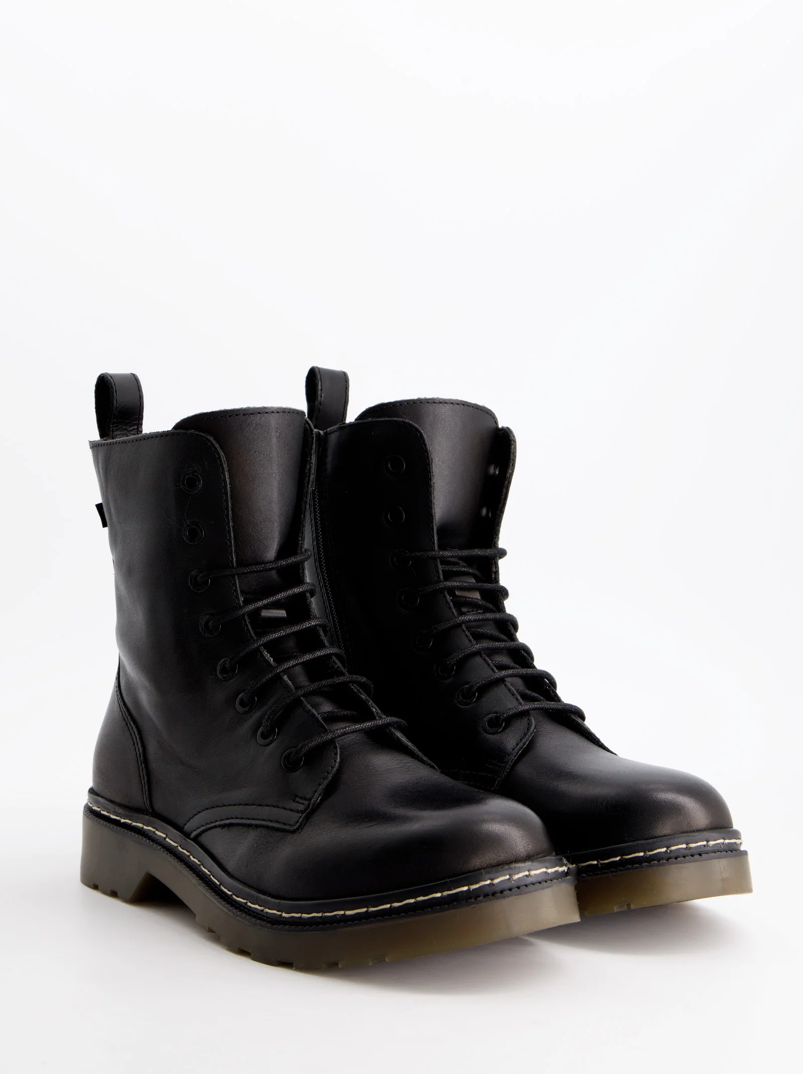 Botines militares de piel negras - Fanny - Image 2