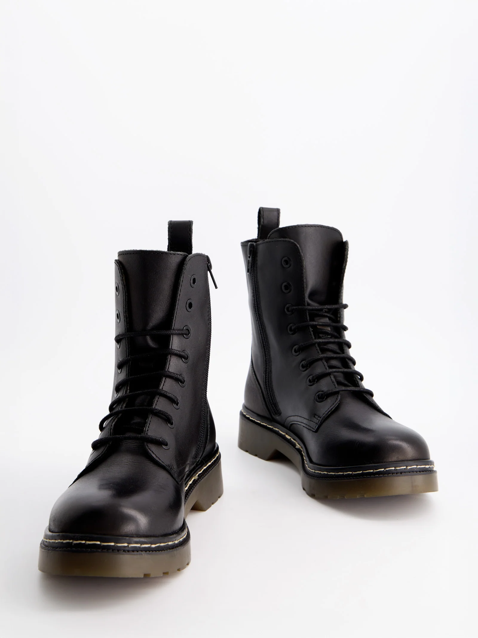 Botines militares de piel negras - Fanny - Image 3