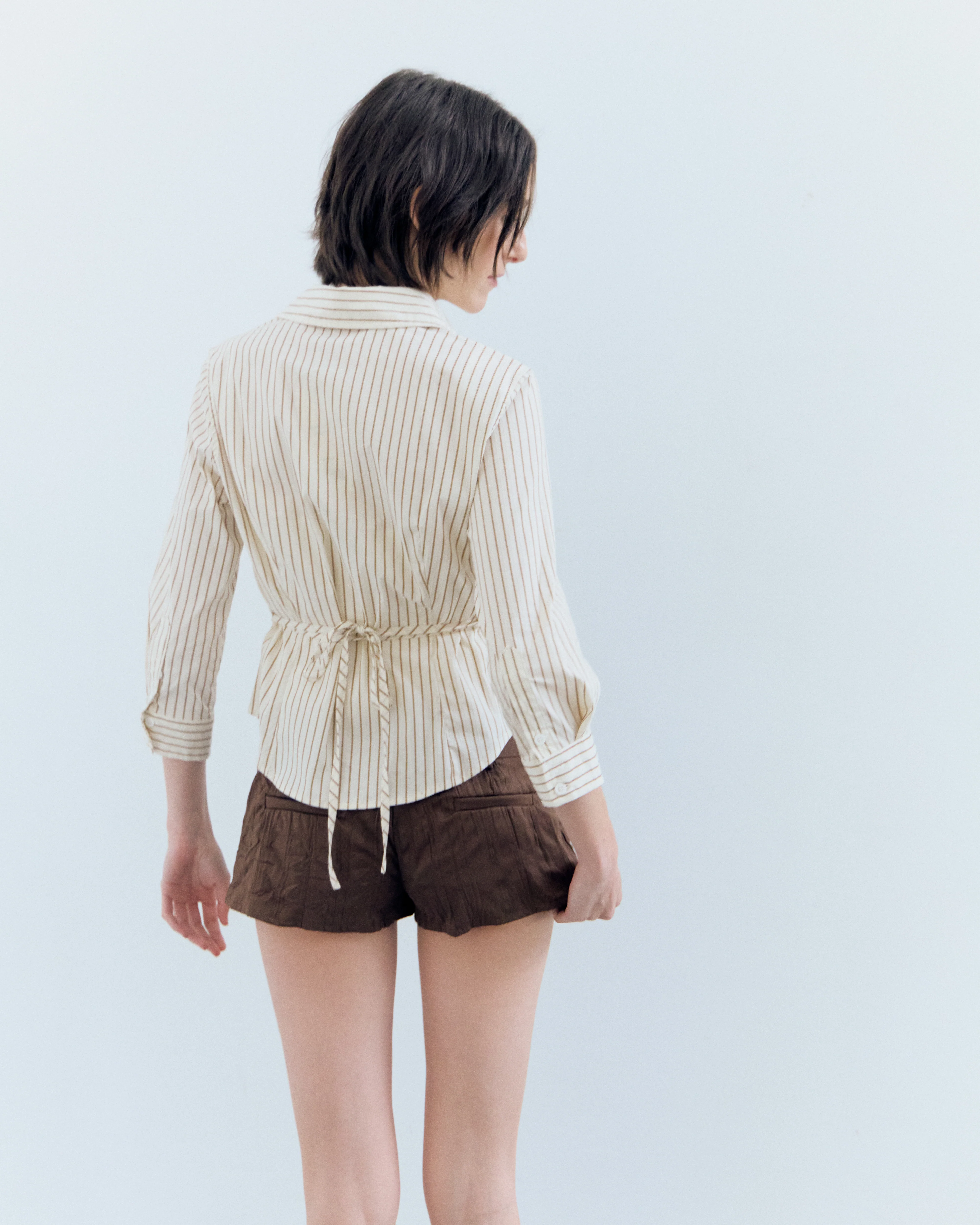 Camisa a rayas con ajuste trasero - Miraela - Image 3