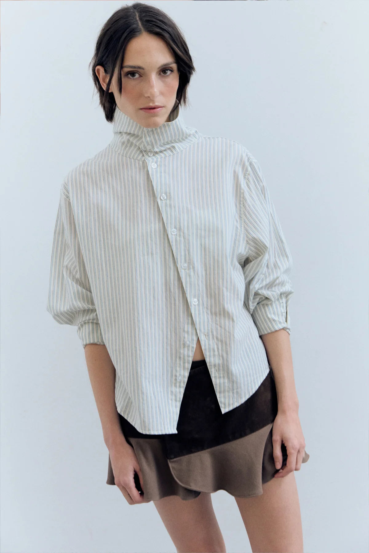 Camisa a rayas con botones asimétricos - Yani - Image 3