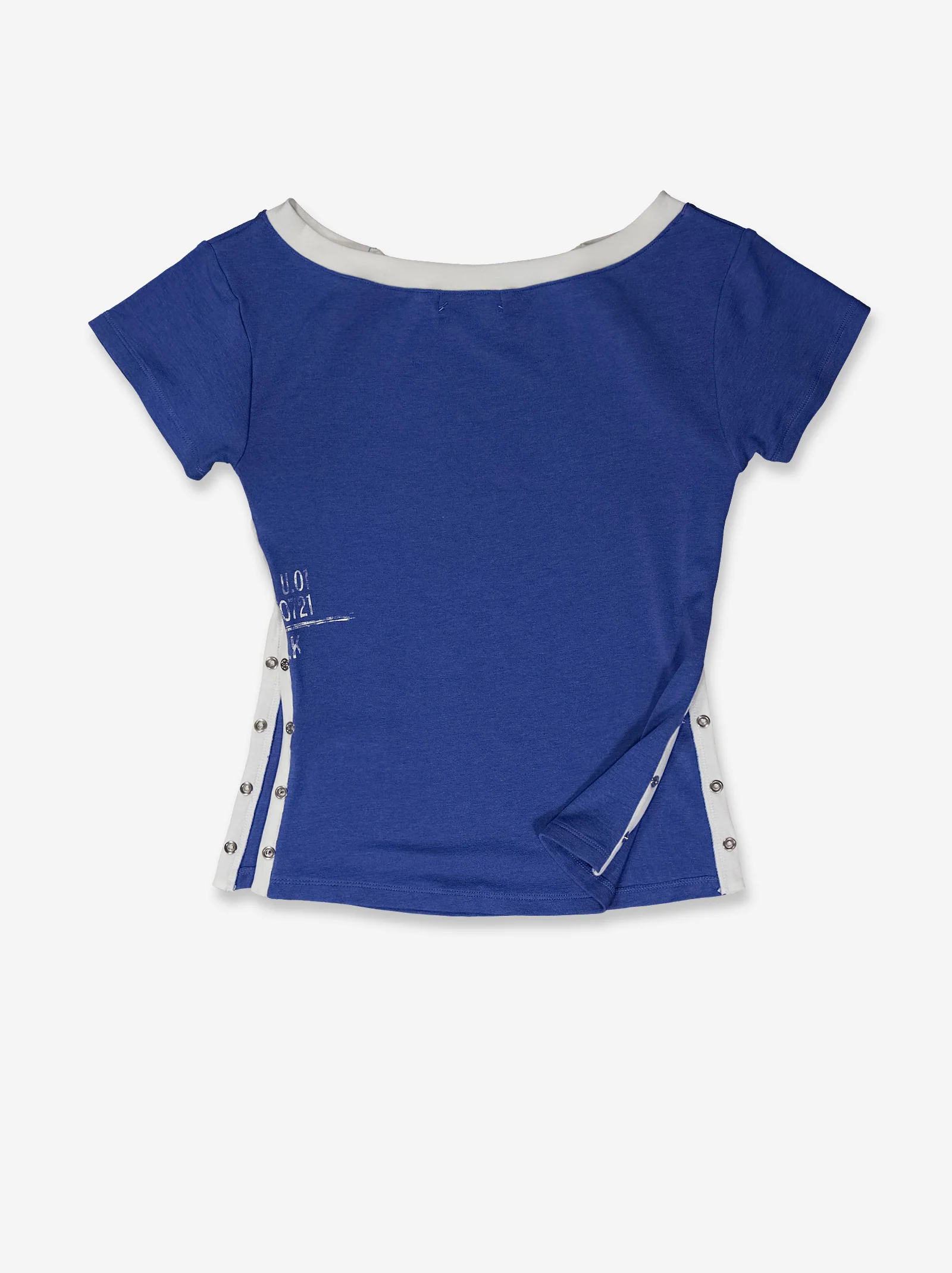 Camiseta azul con aberturas en contraste - Vita - Image 5
