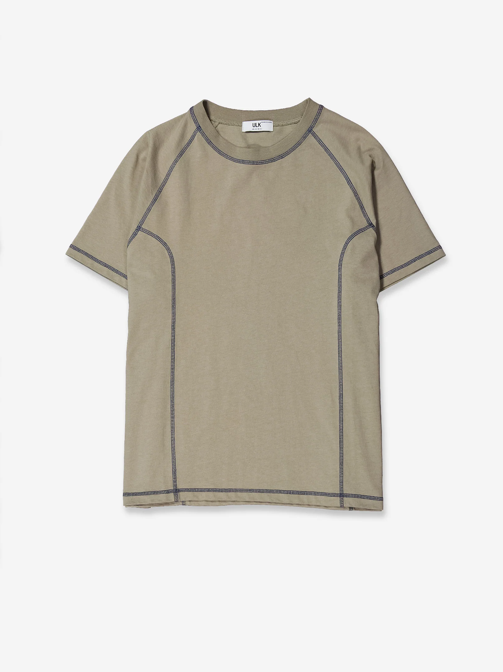 Camiseta beige con costuras en contraste - Pope