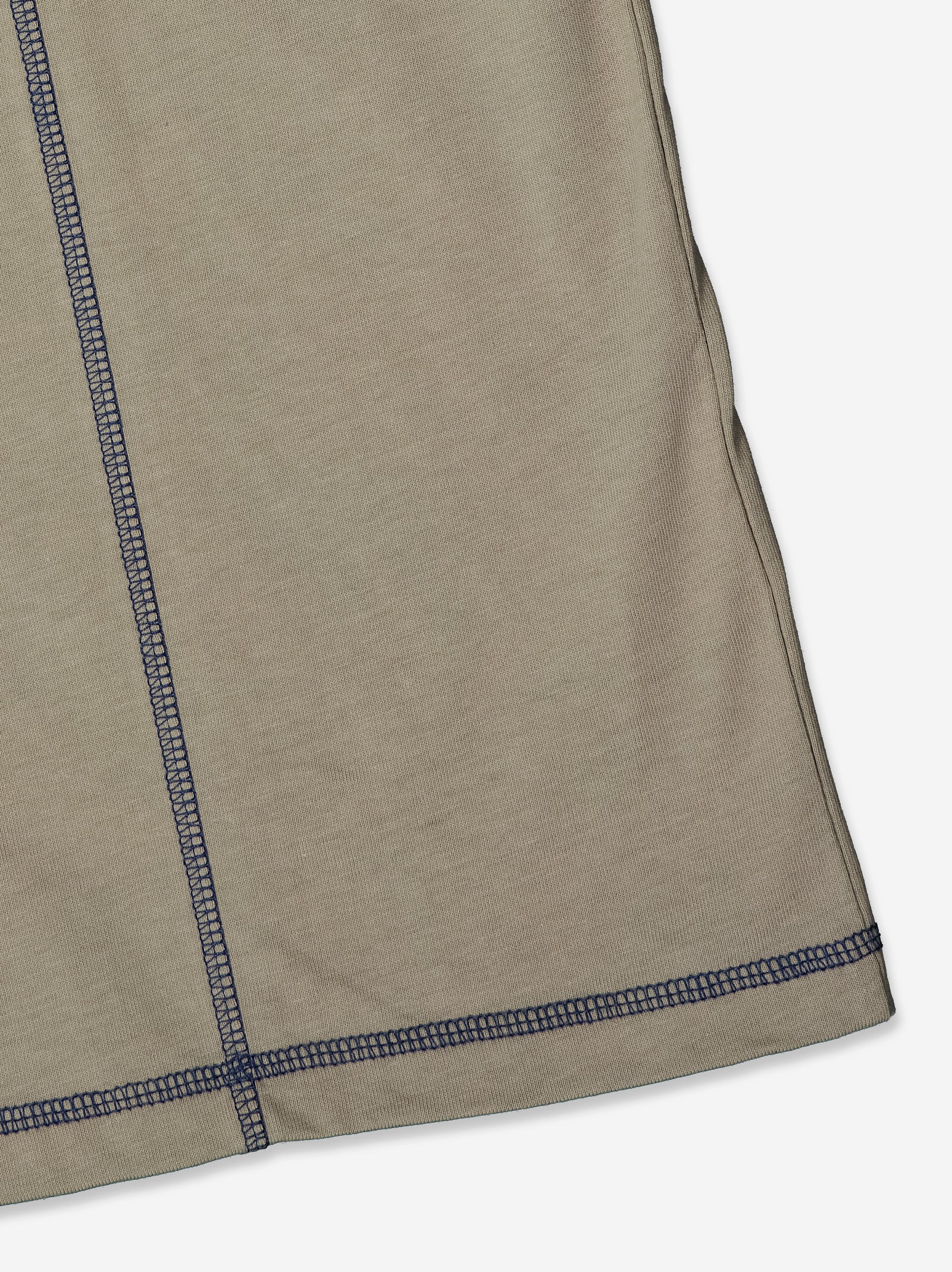 Camiseta beige con costuras en contraste - Pope - Image 3