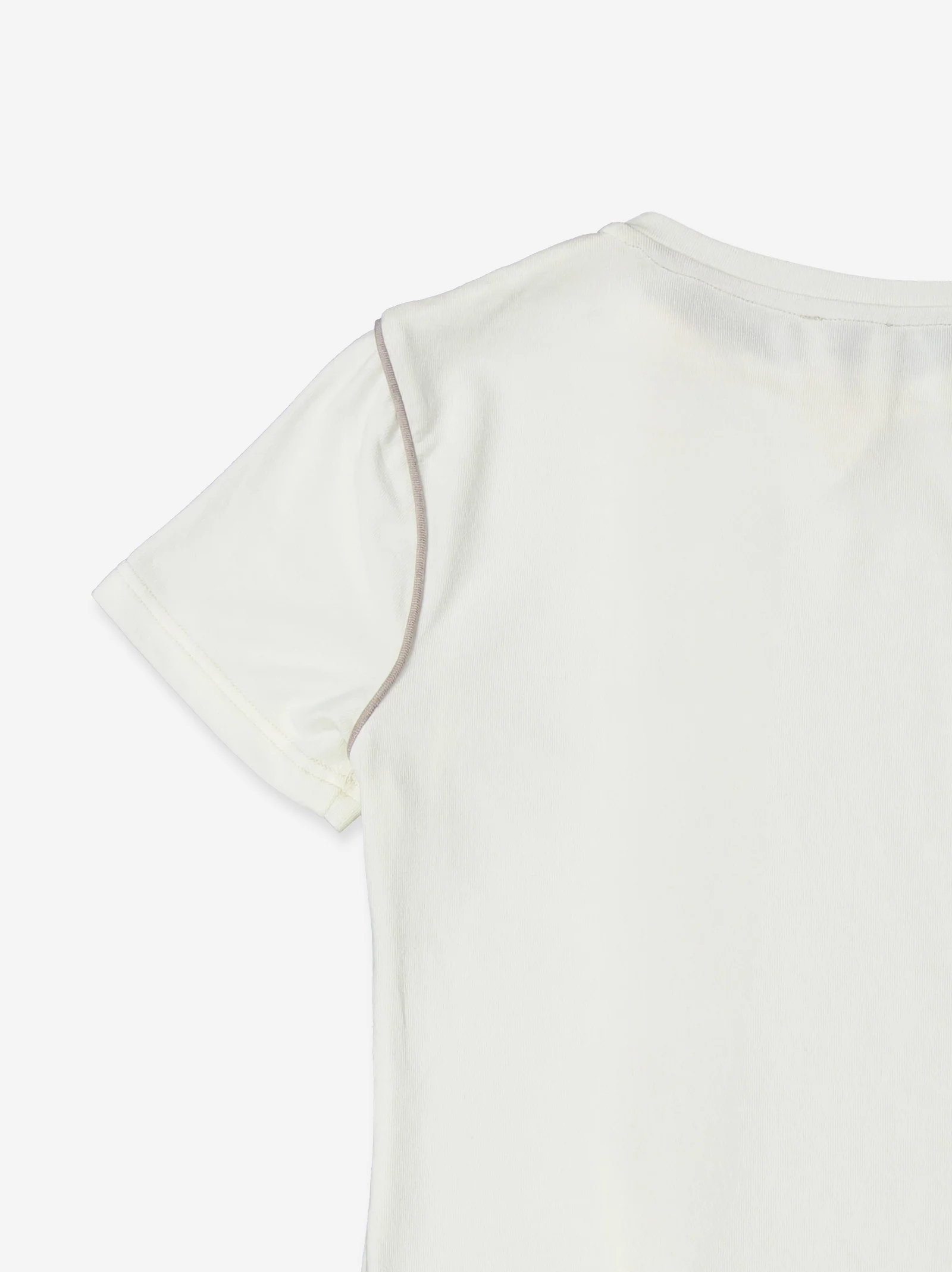 Camiseta blanca con cierre frontal y detalle en contraste - Mani - Image 6