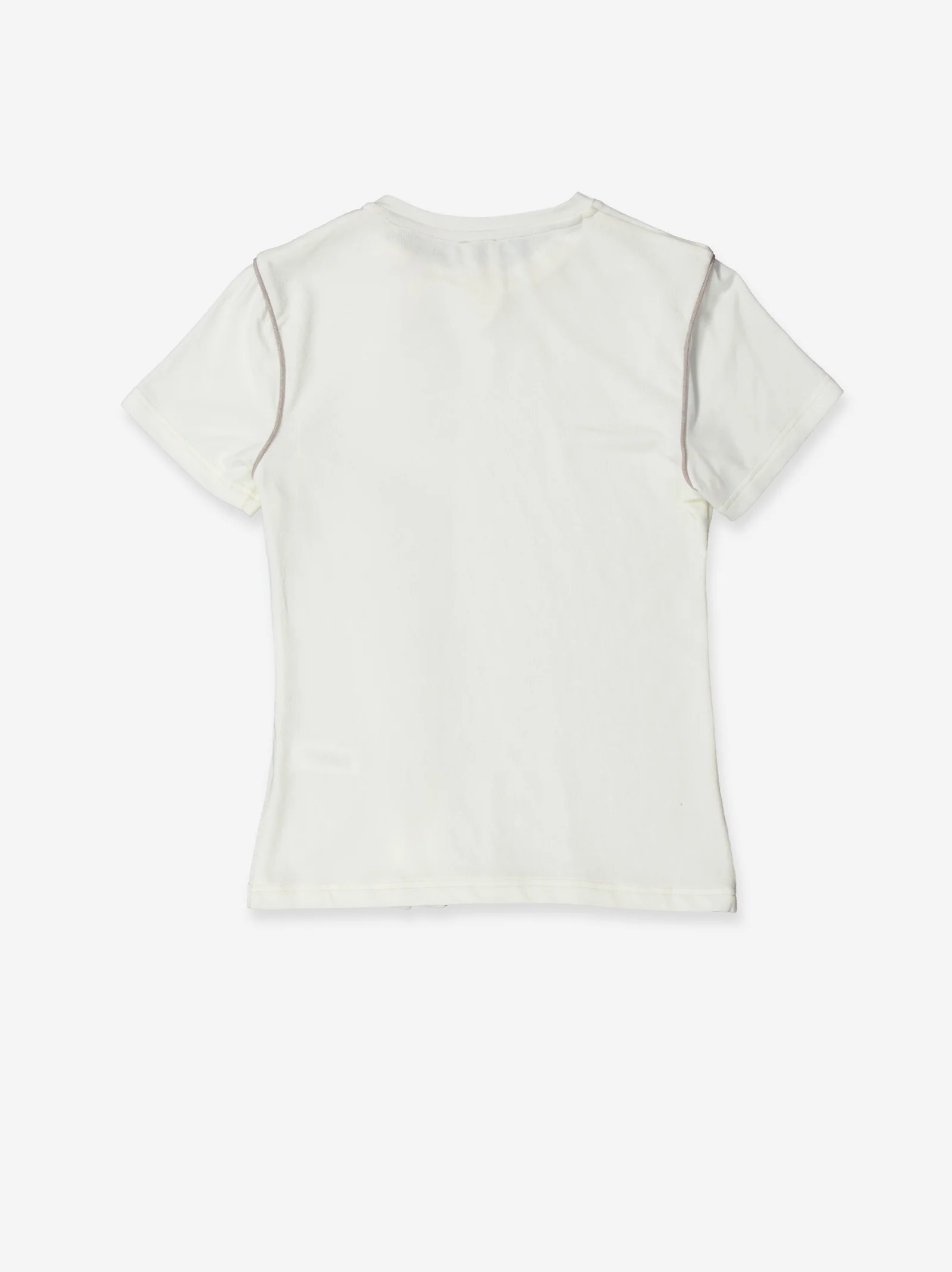 Camiseta blanca con cierre frontal y detalle en contraste - Mani - Image 7