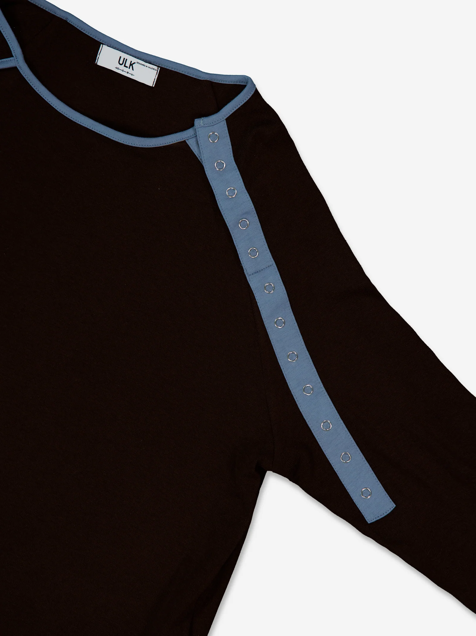 Camiseta de manga larga con cuello de botones asimétrico - Elior - Image 4
