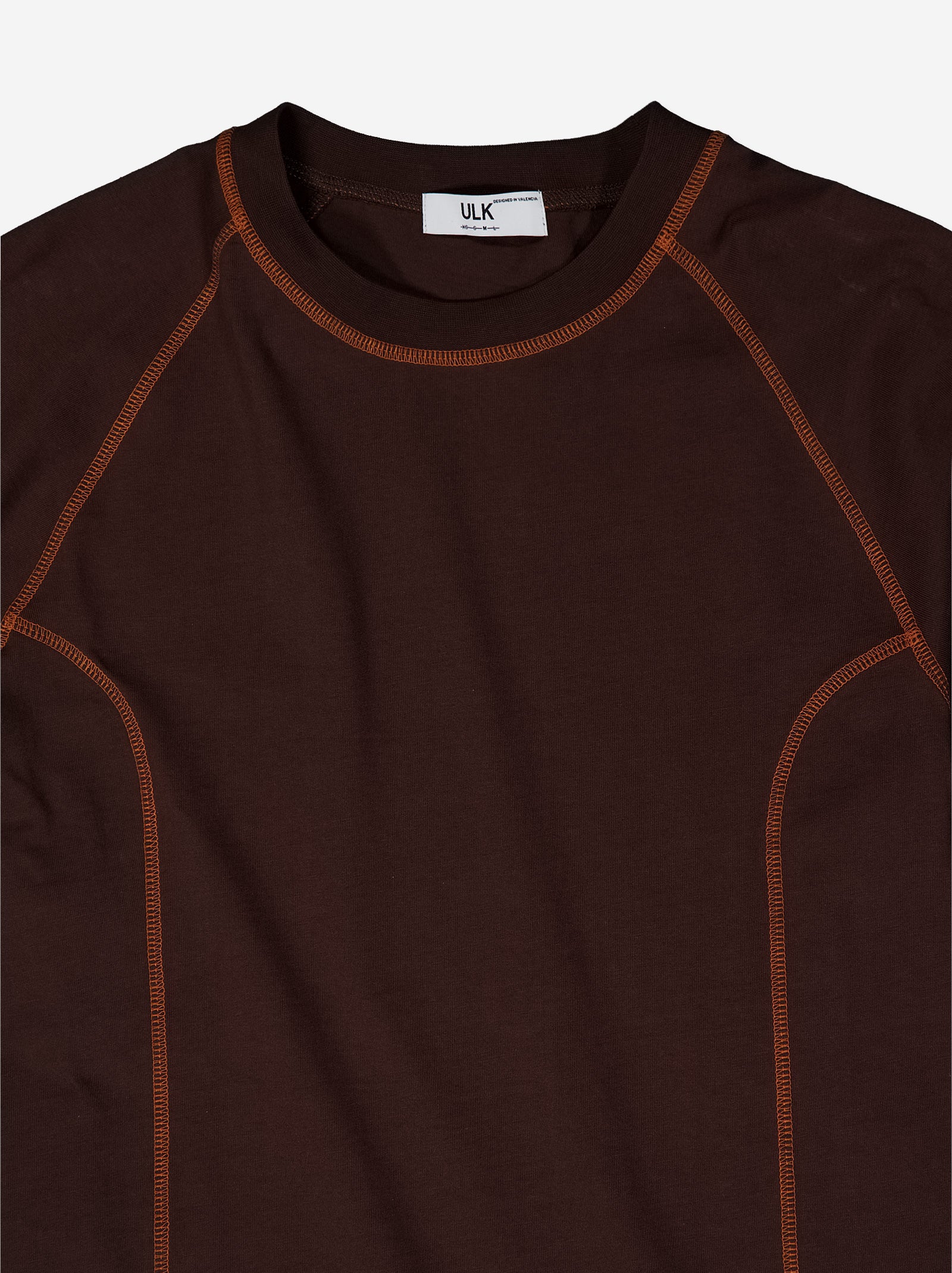 Camiseta marrón con costuras en contraste - Pope - Image 2
