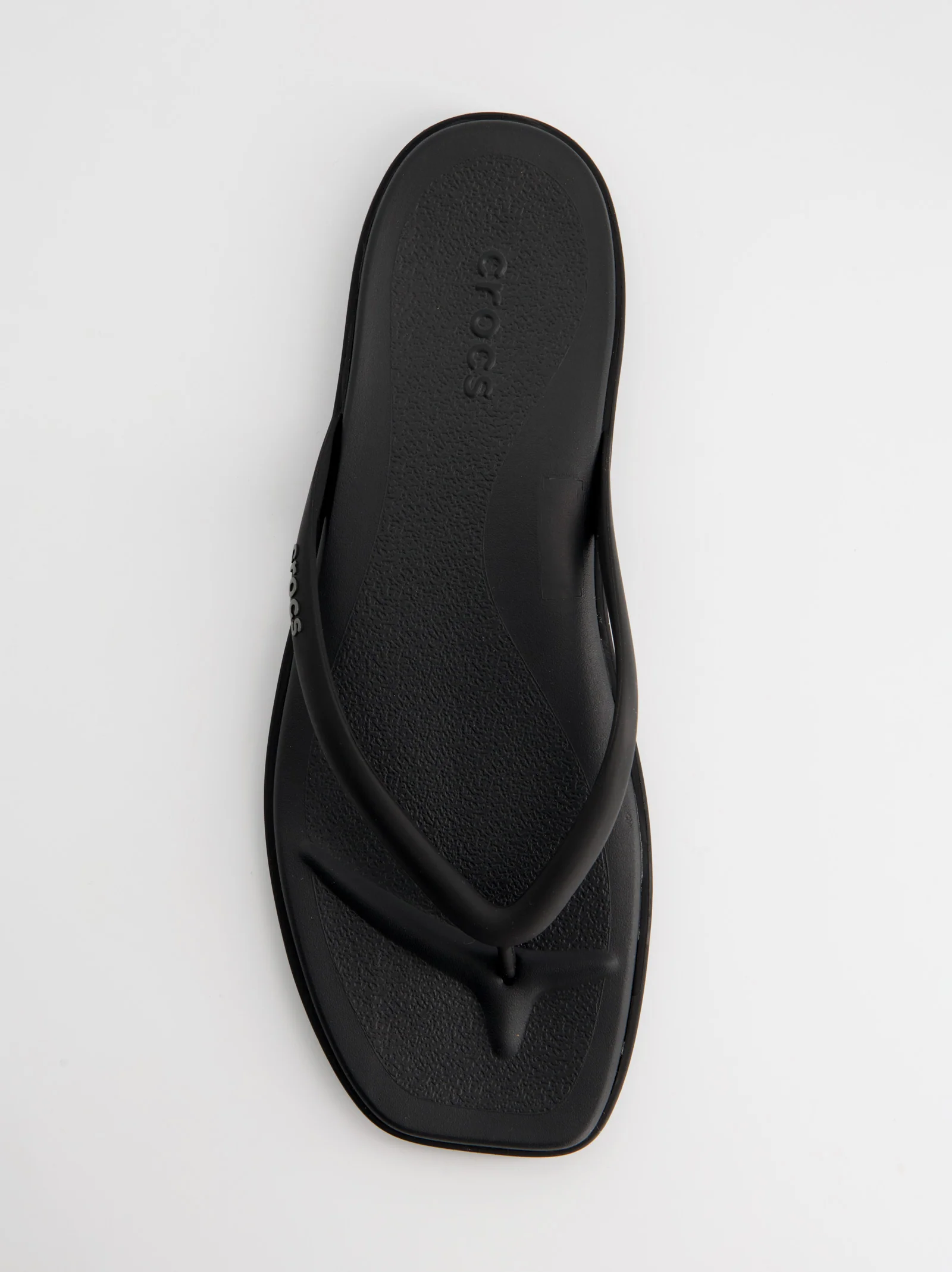 Chanclas de goma negras con punta cuadrada - Crocs Miami Flip