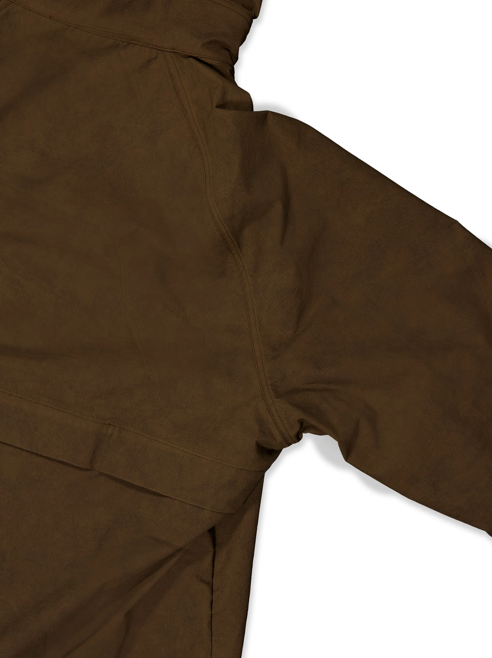 Chaqueta ligera textura con capucha marrón - Wave - Image 4