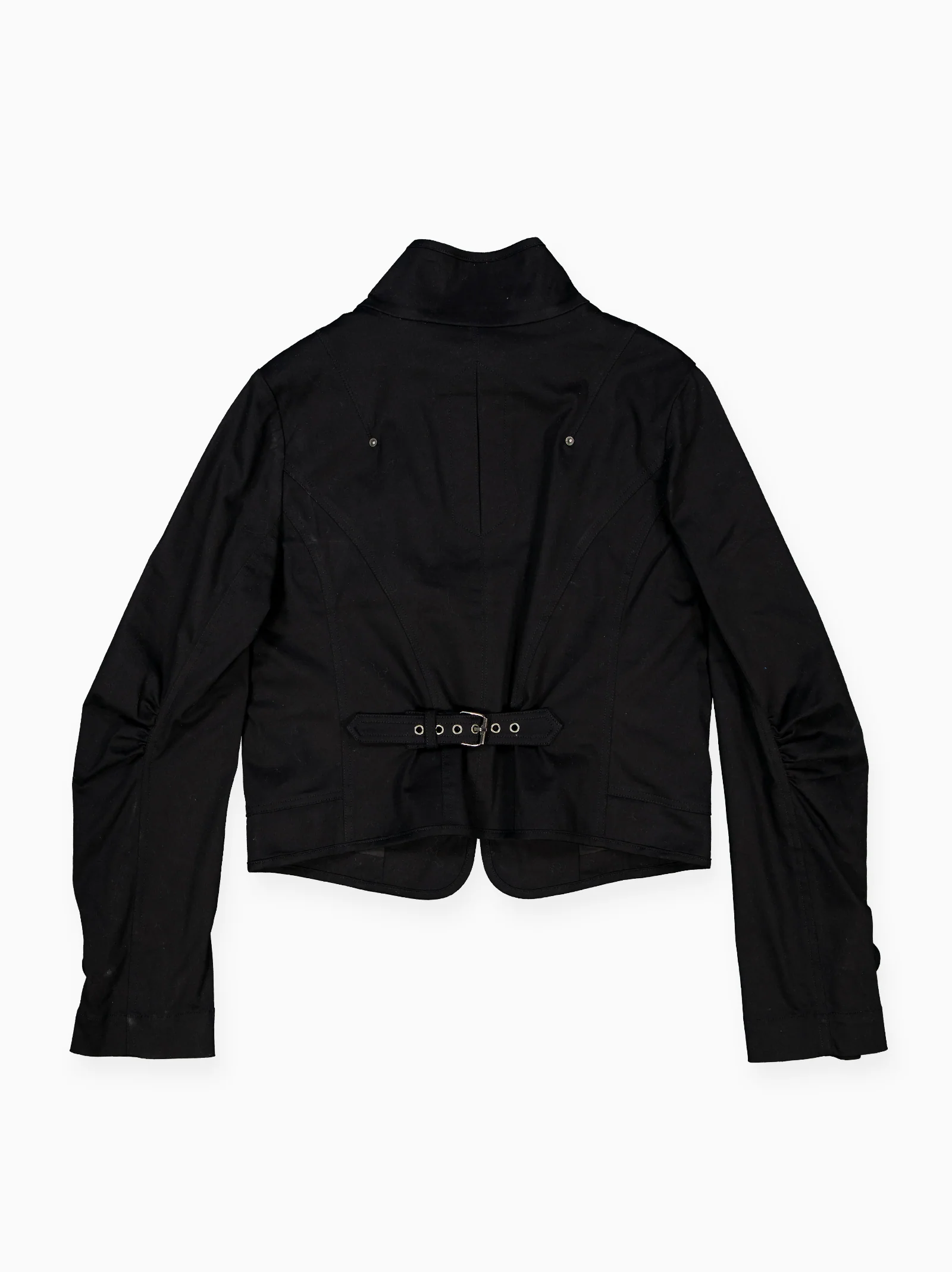 Chaqueta negra utilitaria con ajustes de hebilla - Luz - Image 6