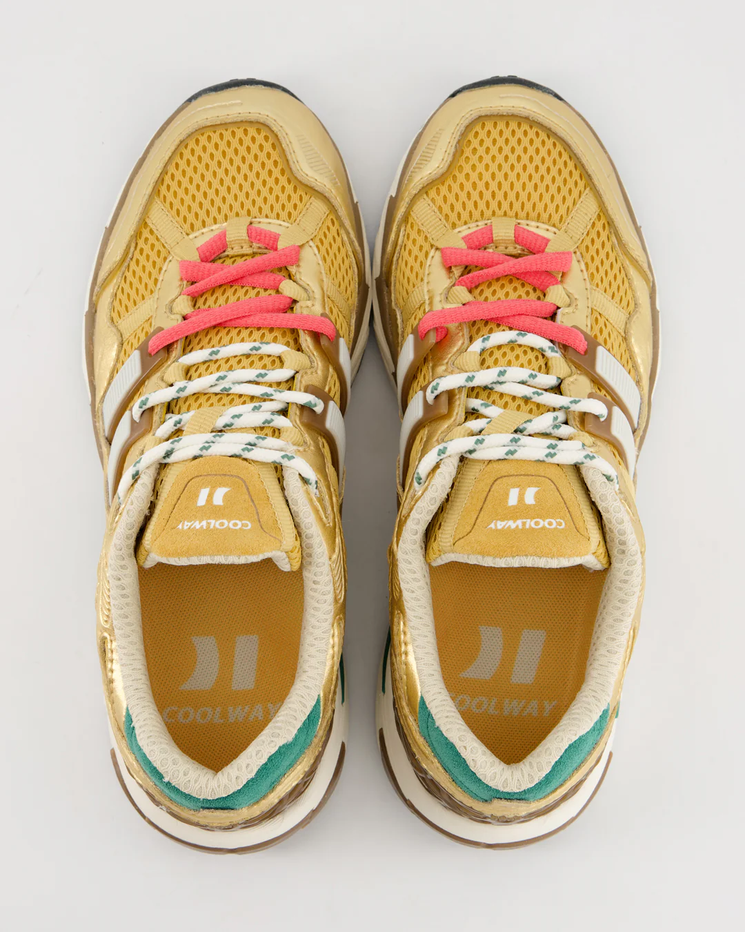 Coolway 2003 Golden Flame - Zapatillas deportivas de ante y malla - Image 4