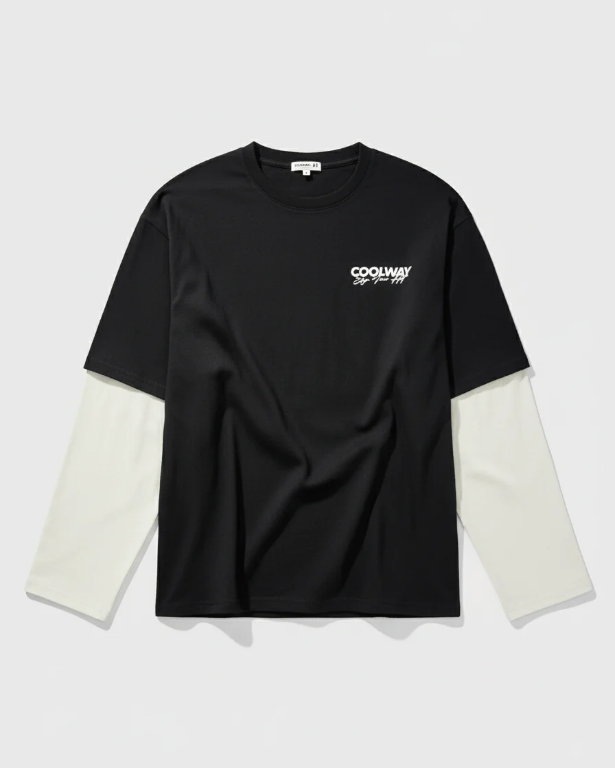 Coolway Black Double Sleeve - Camiseta doble manga