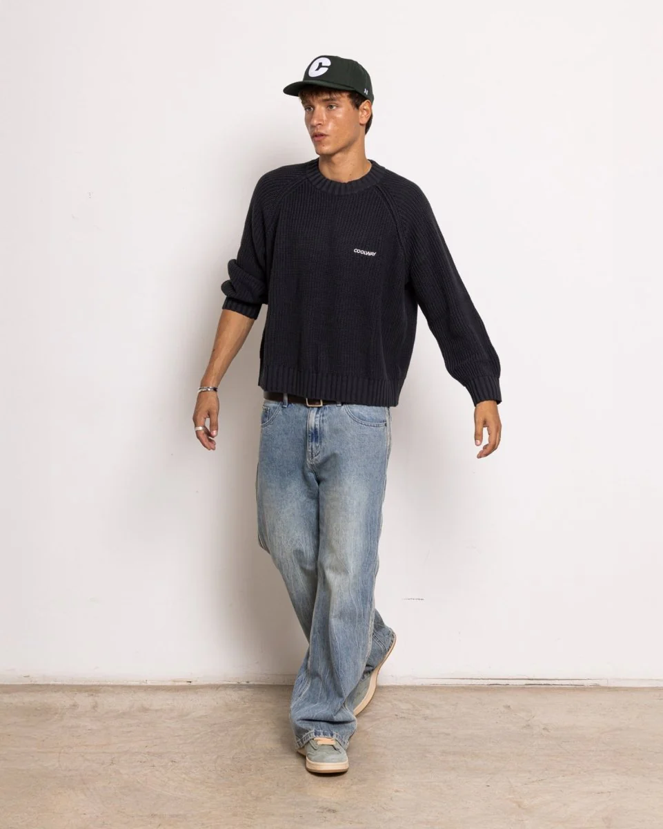 Coolway Black Knit Sweater - Jersey de manga larga en punto - Image 2