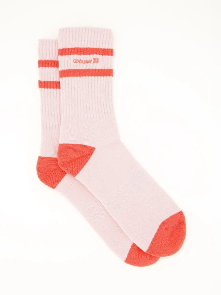 Coolway Court Pink Socks - Caldetines estilo deportivo en punto