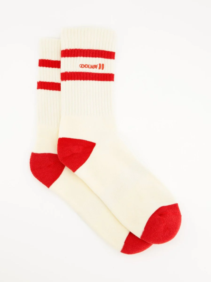 Coolway Court Red Socks - Caldetines estilo deportivo en punto