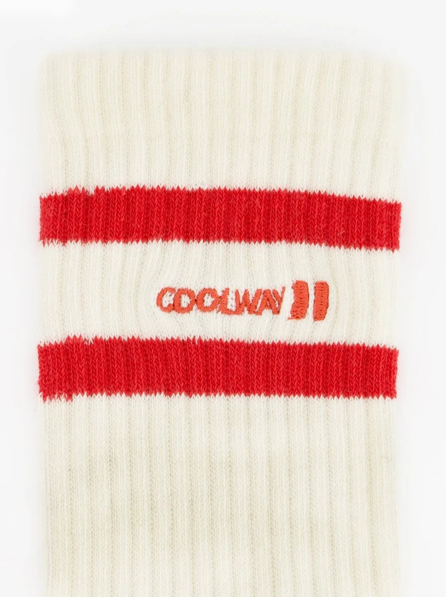 Coolway Court Red Socks - Caldetines estilo deportivo en punto - Image 2