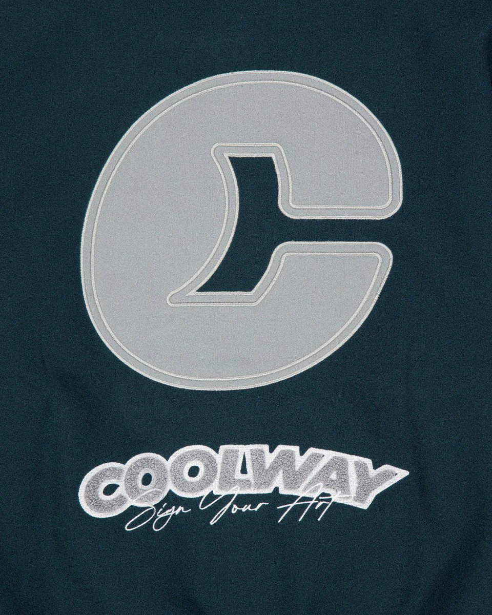 Coolway Dark Green Varsity - Chaqueta deportiva retro - Image 4