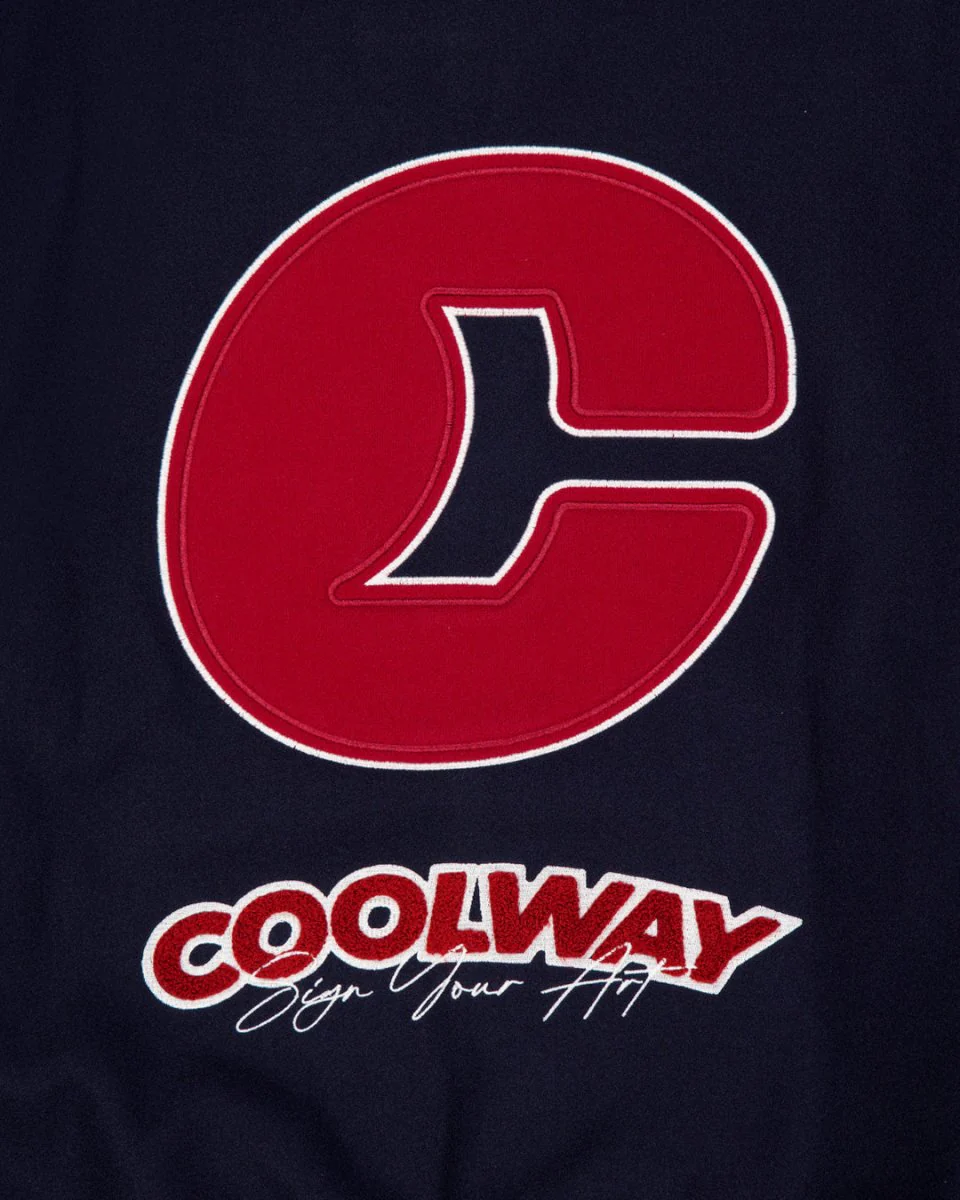 Coolway Dark Navy Varsity - Chaqueta deportiva retro - Image 4