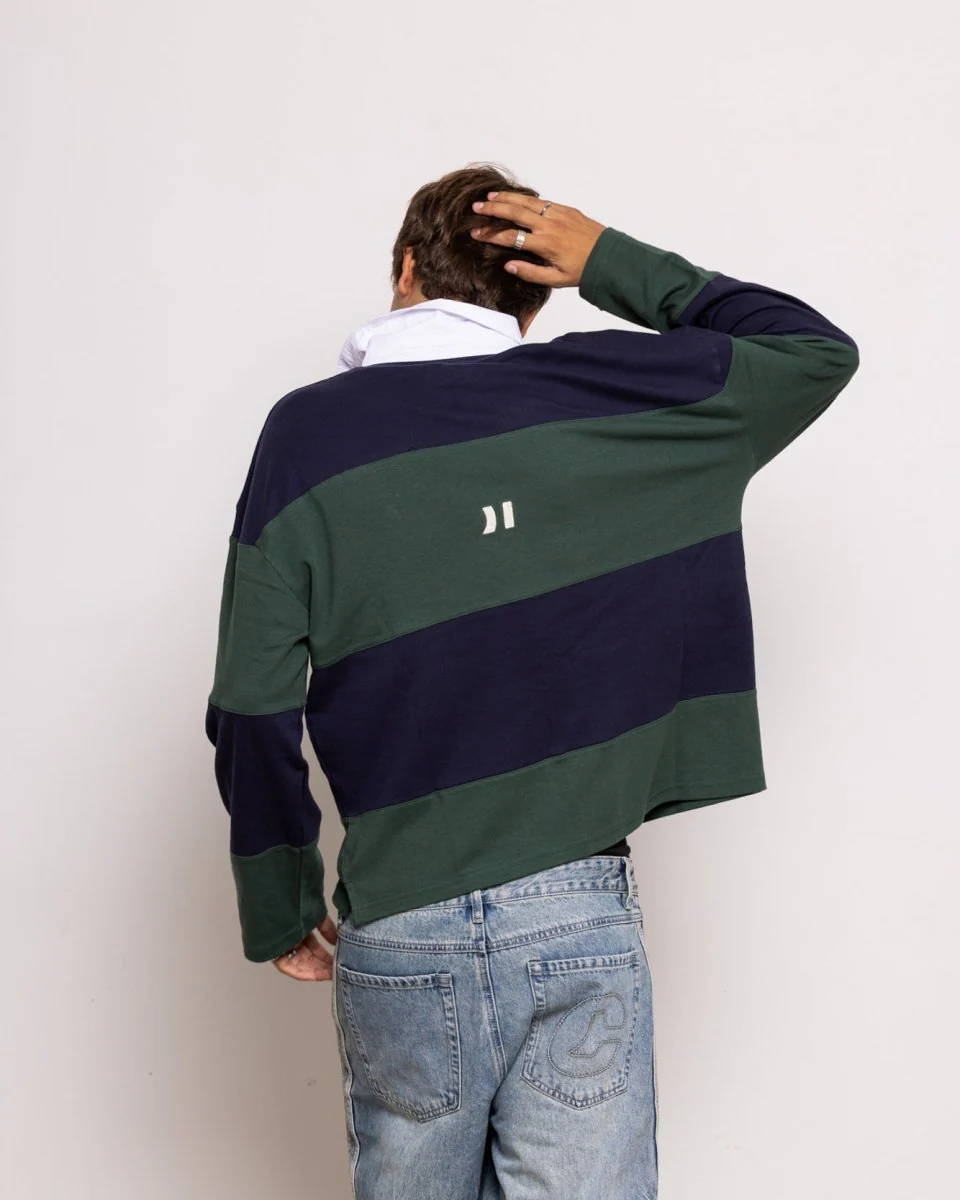 Coolway Field Green Polo - Camiseta a rayas manga larga - Image 3