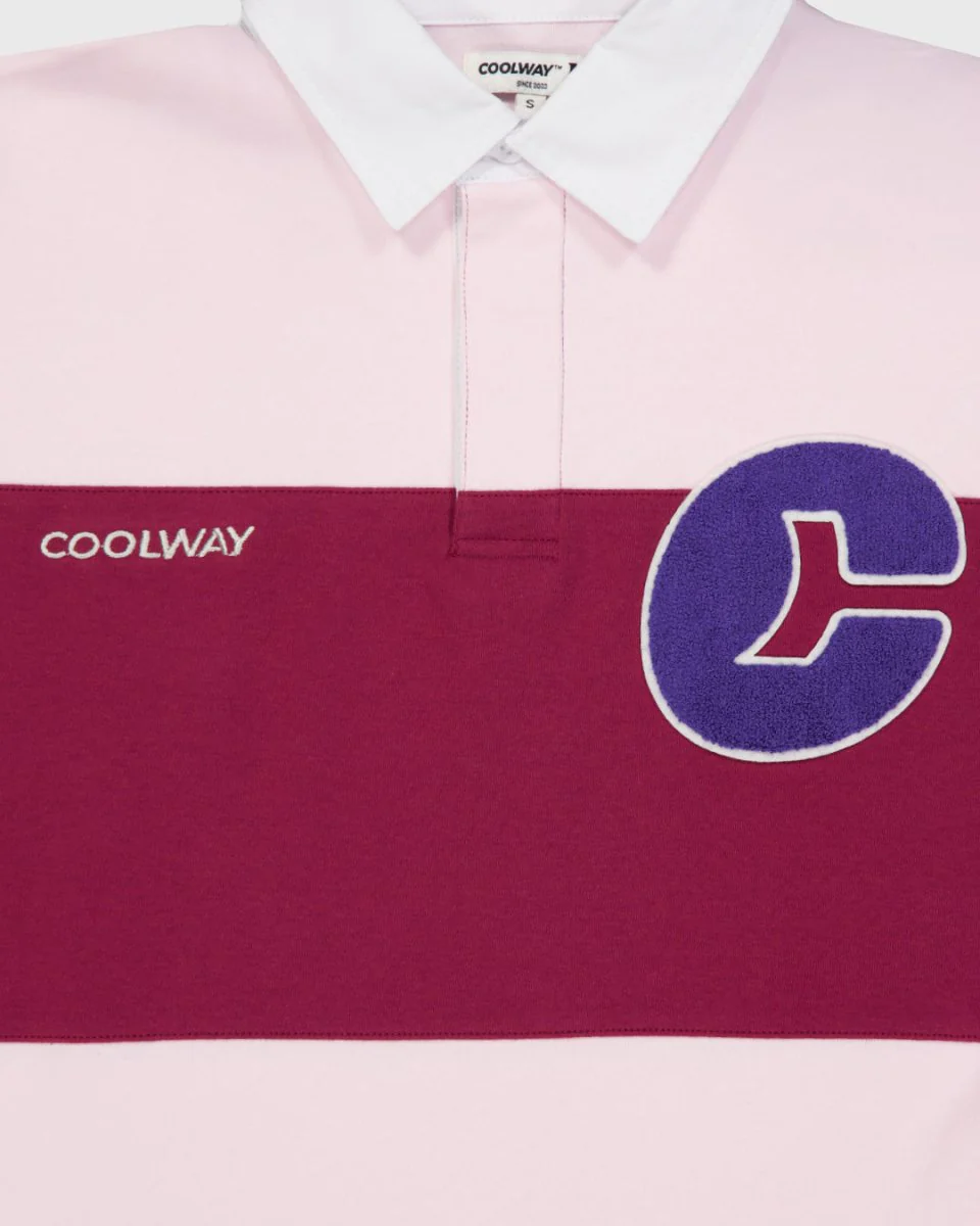 Coolway Field Strawberry Polo - Camiseta a rayas manga larga - Image 3