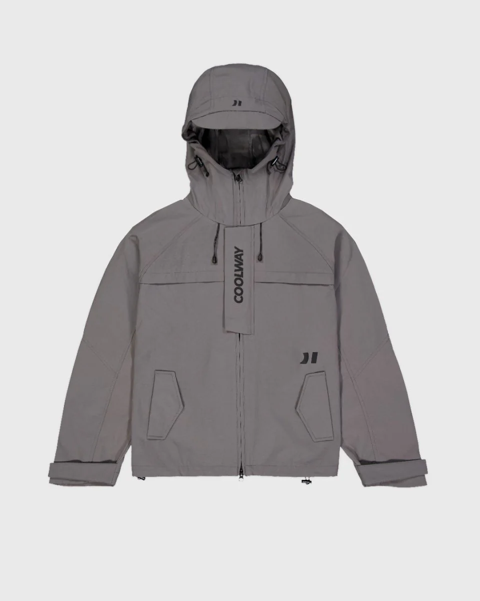 Coolway Storm Grey Windbreaker - Cortavientos impermeable con capucha