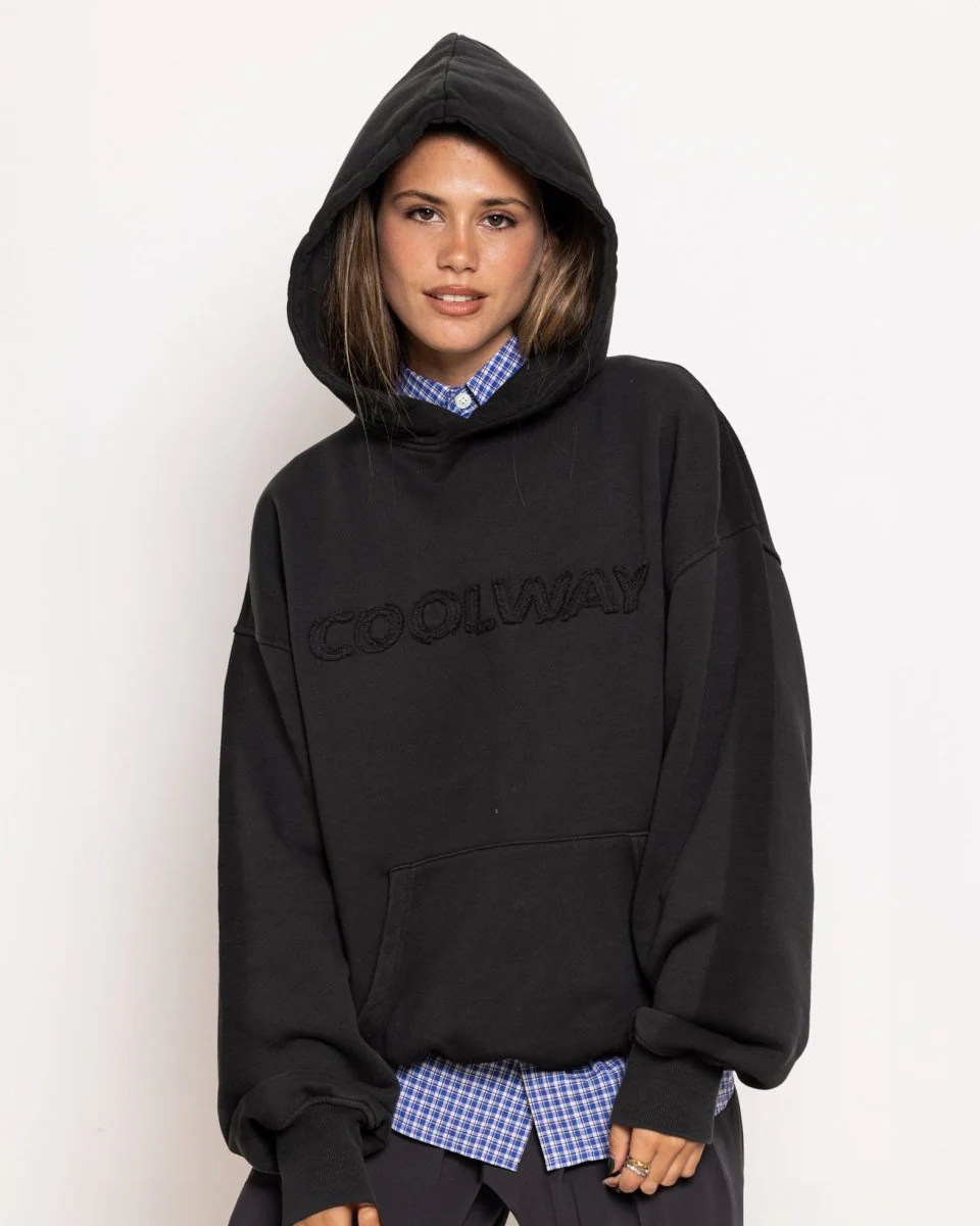 Coolway Washed Black Hoodie - Sudadera con capucha - Image 3