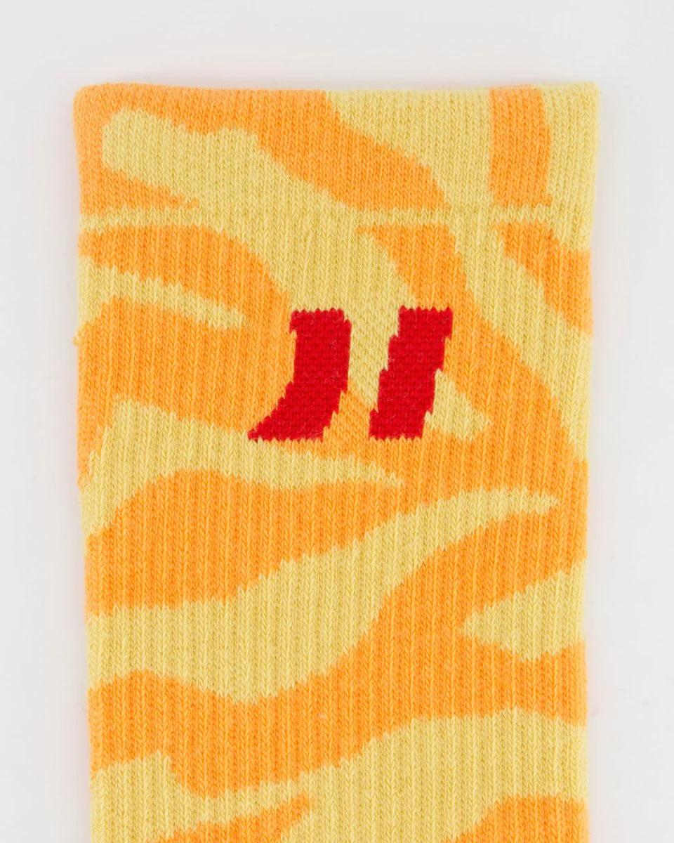 Coolway Zebra Yellow Socks - Calcetines de caña media animal print - Image 2