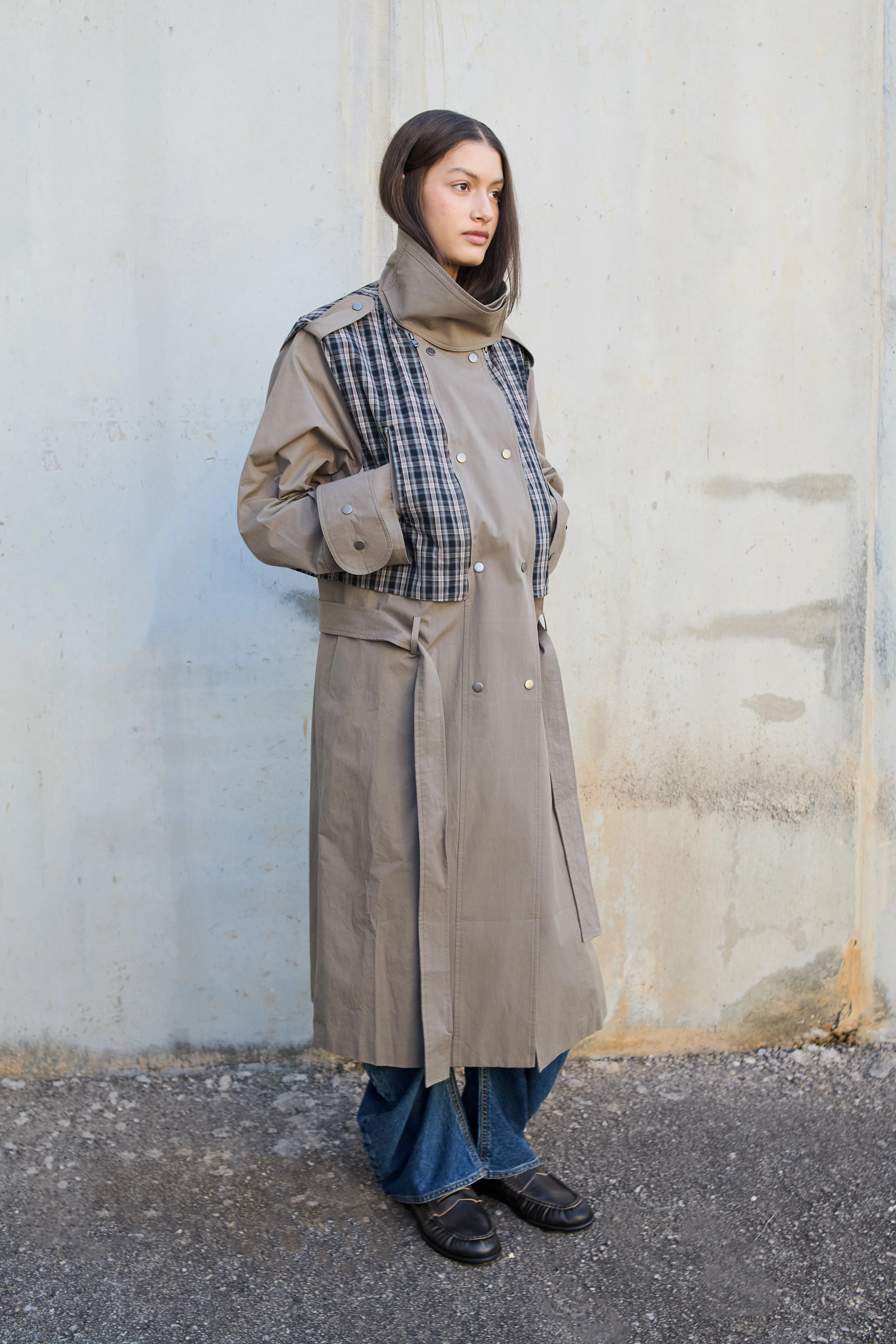 Gabardina con panel superior transformable - Mawi - Image 2