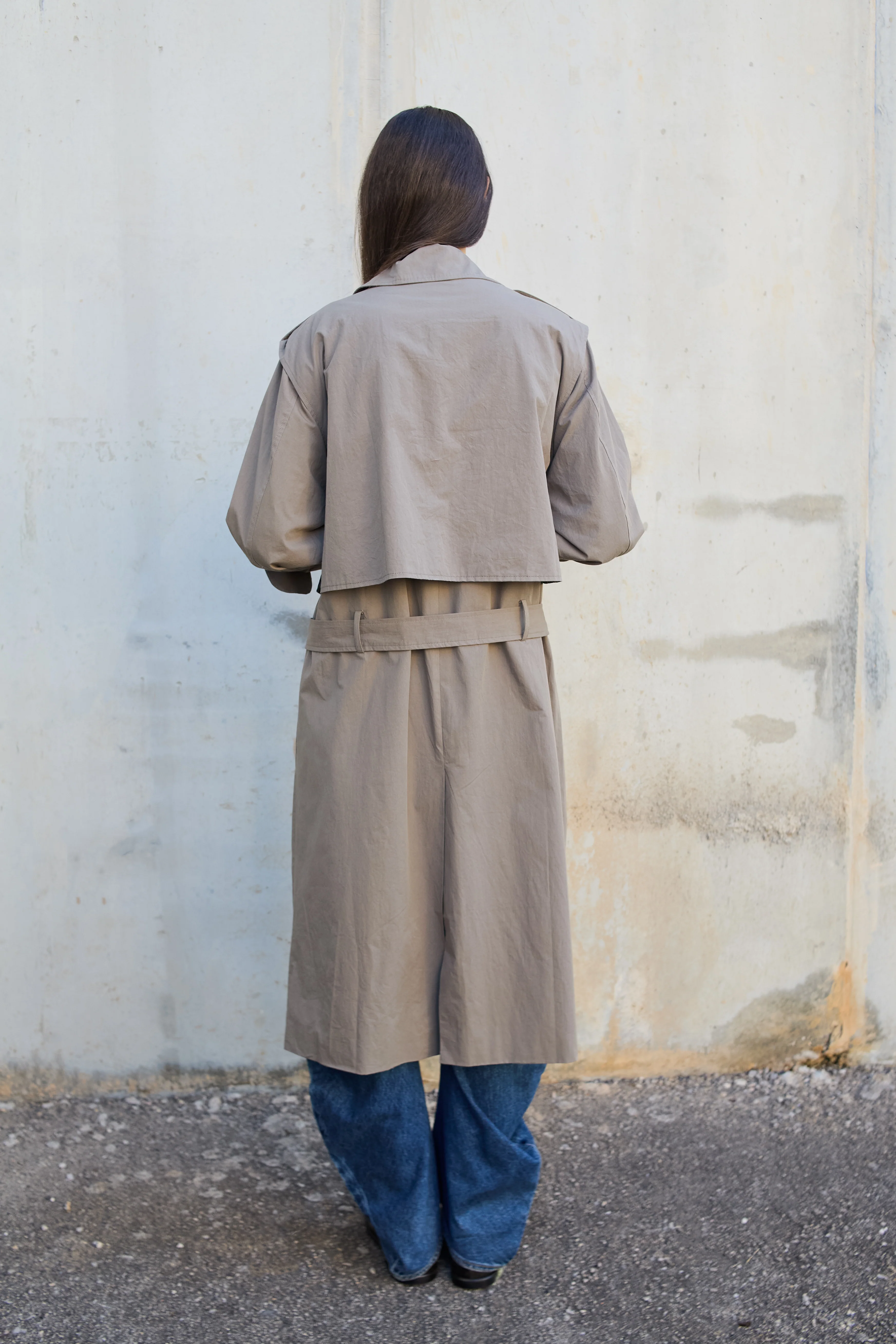 Gabardina con panel superior transformable - Mawi - Image 3