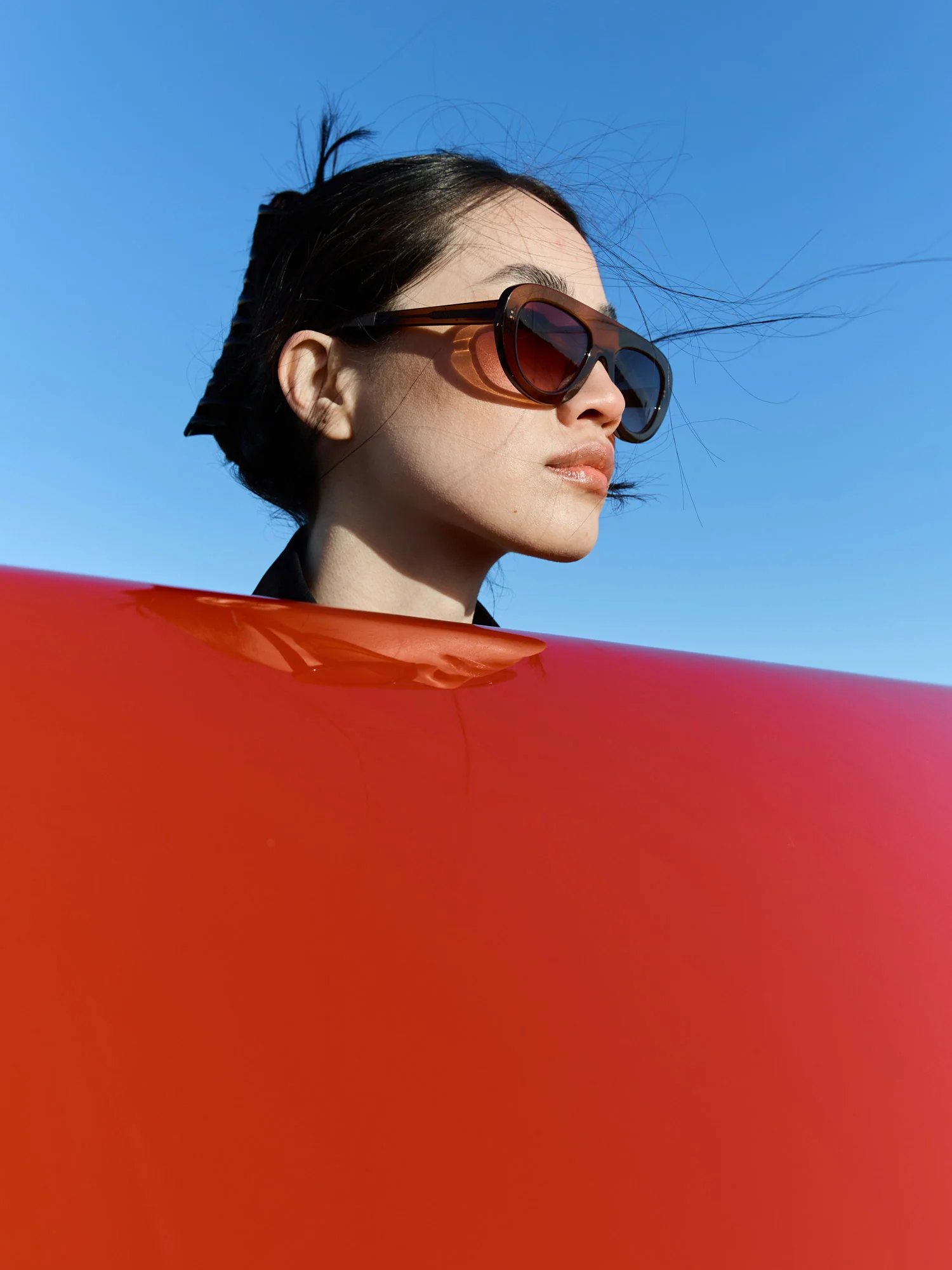 Gafas de sol ámbar con lente rosa degradada - Brera - Image 2