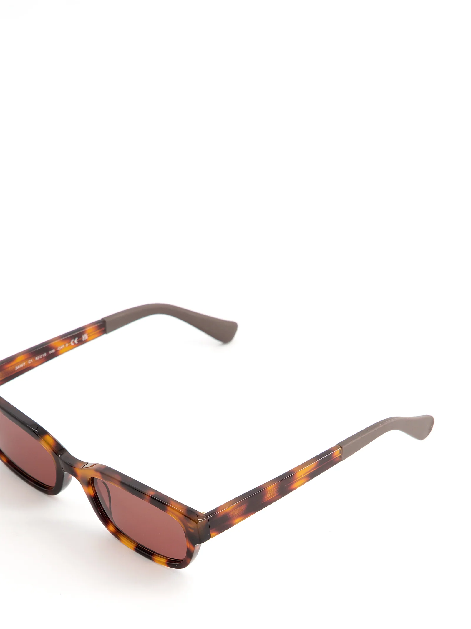 Gafas de sol carey rectangulares con lente rosado - Saint - Image 4