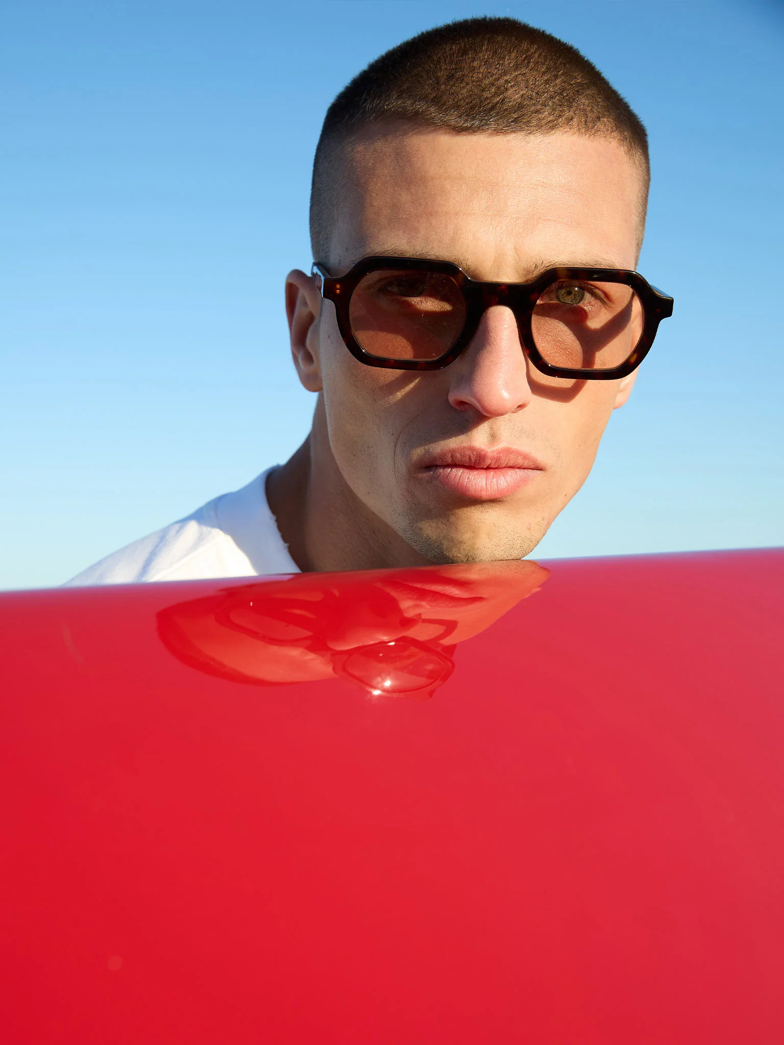 Gafas de sol carey rectangulares lente clara - Soho - Image 2