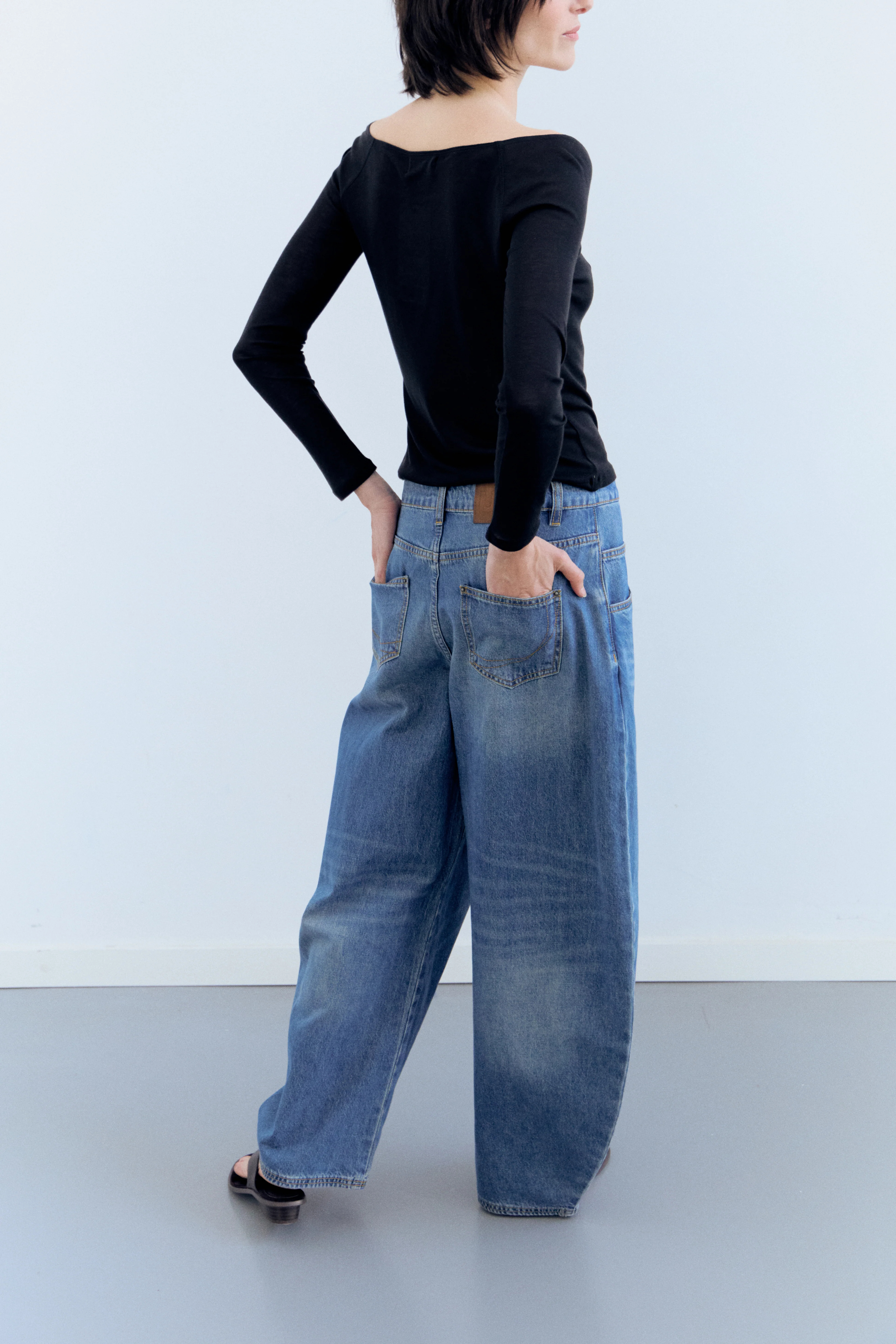 Jeans wide leg azul lavado - Sos - Image 2